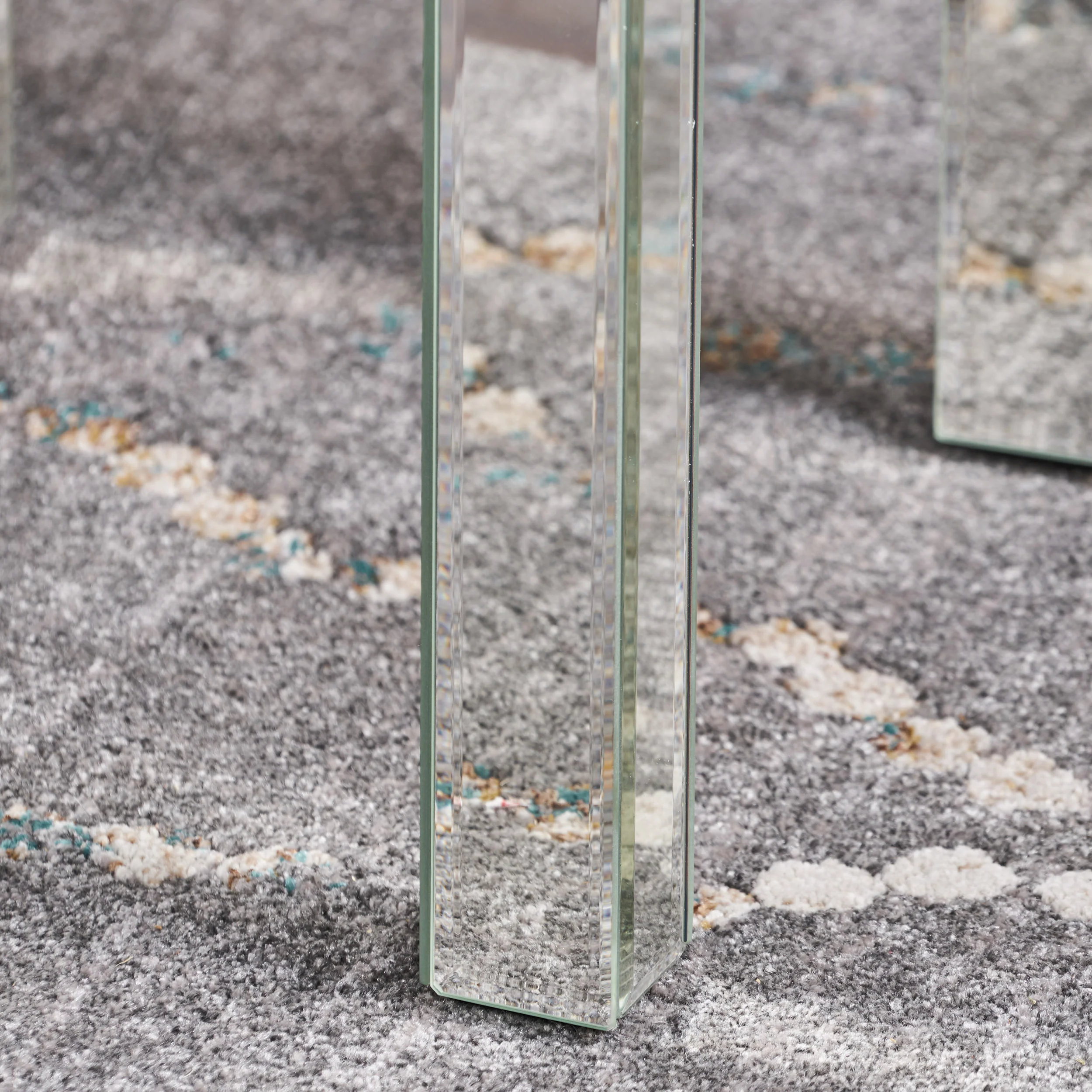 Seranade Mirror Finished 2 Drawer Side Table - furnishings
