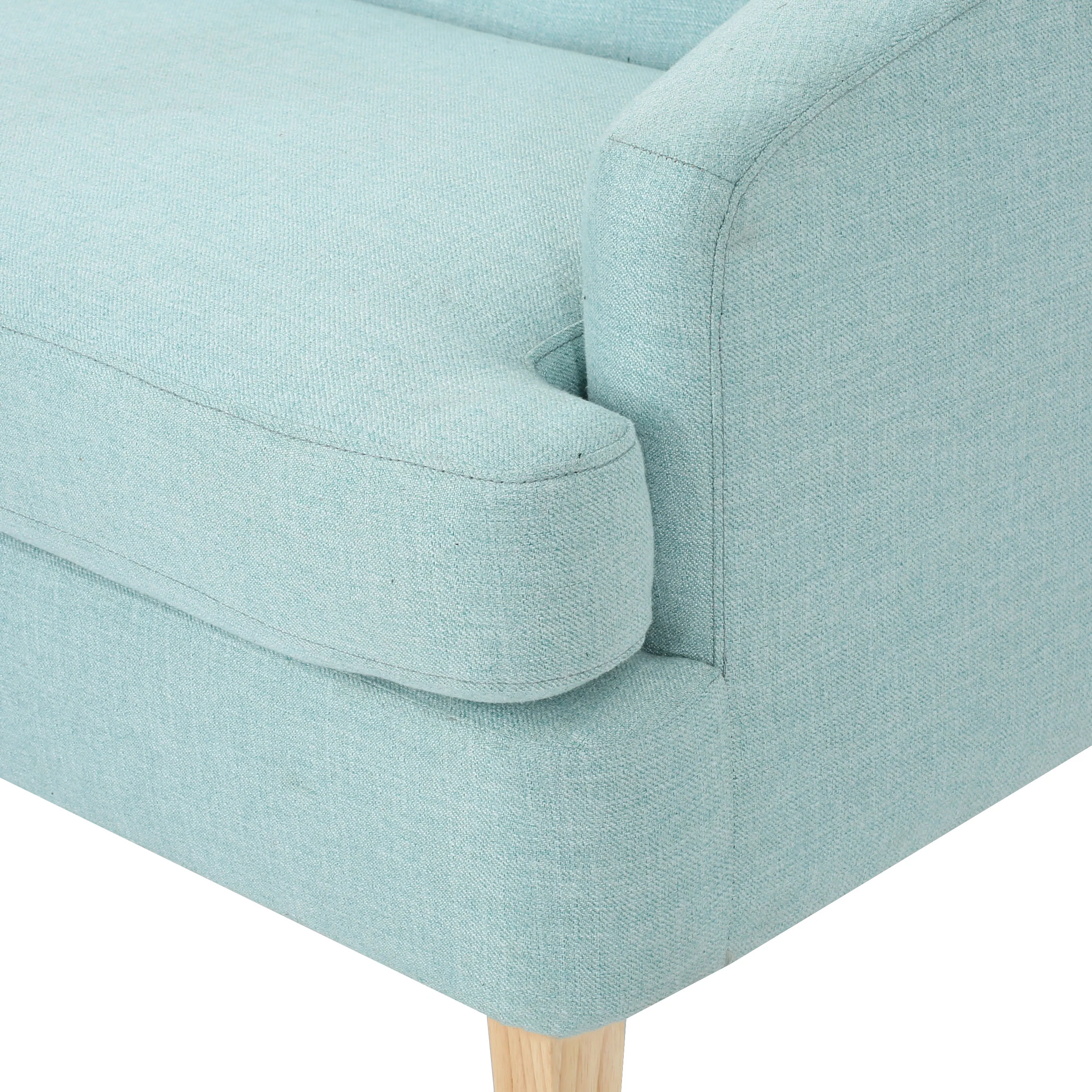 Shelby Mid Century Modern Fabric Settee - furnishings