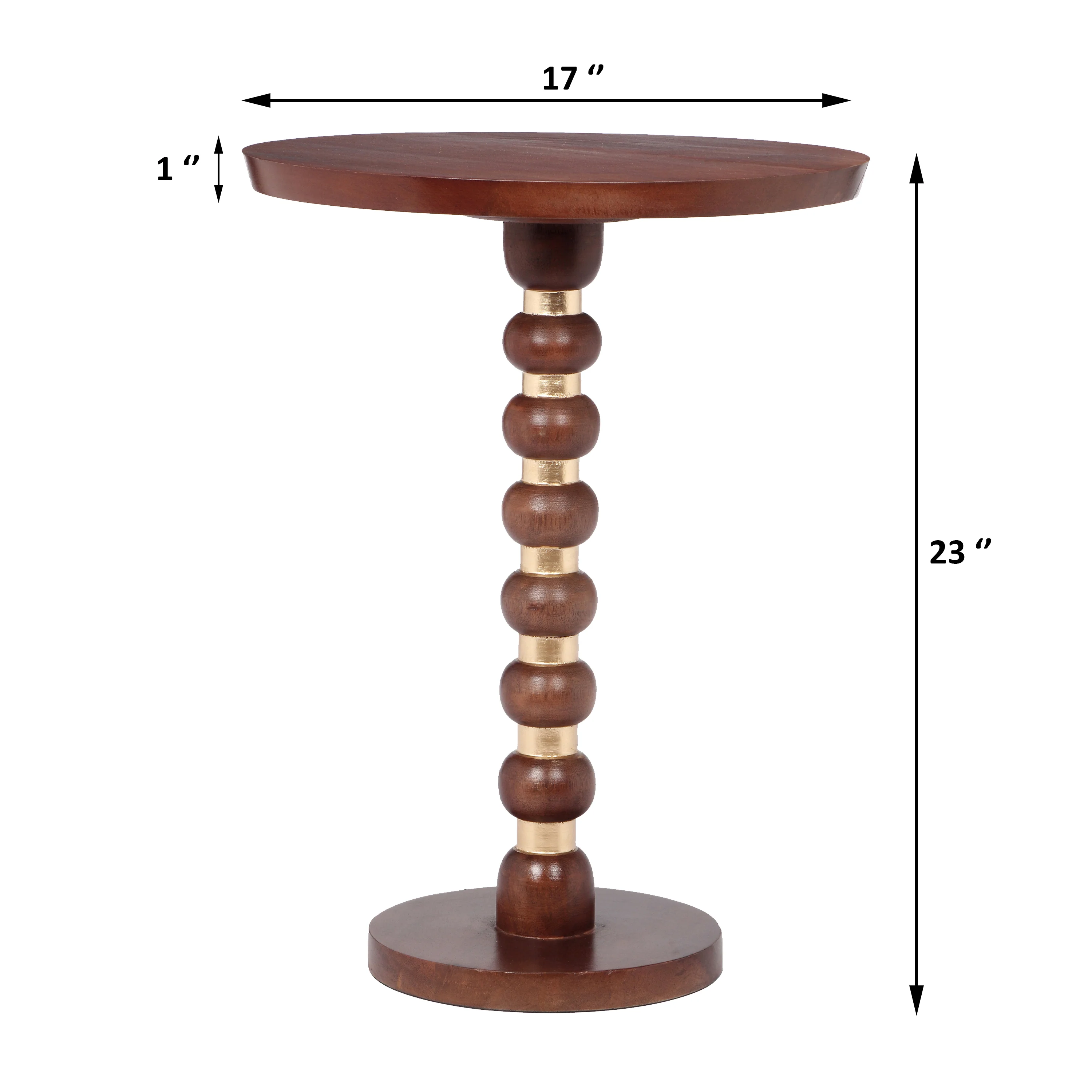 Orablu Modern Round Mango Wood End Table - furnishings