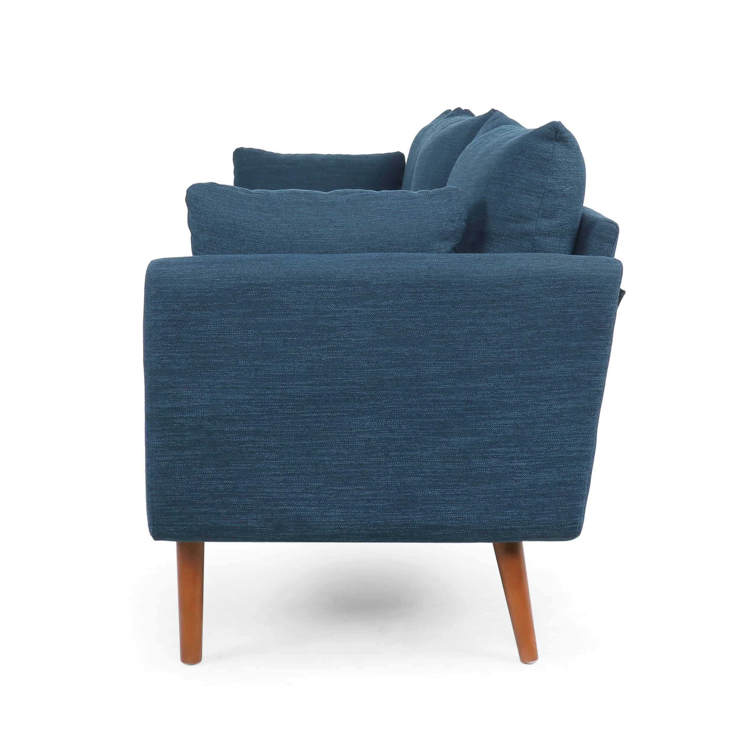 Wadleigh Contemporary Fabric Pillow Back 3 Seater Sofa - furnishings