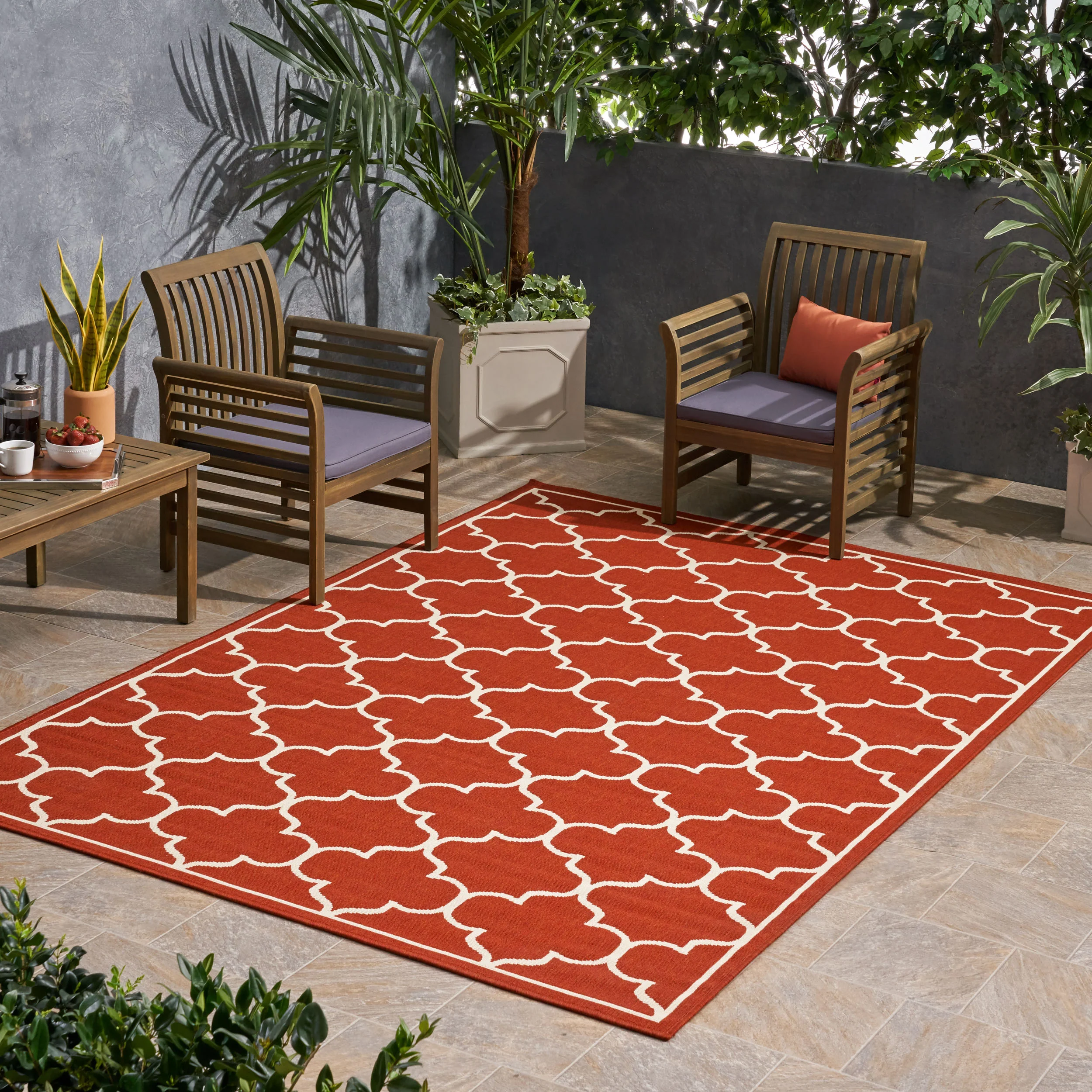 Ferncliffe Indoor/Outdoor Geometric Area Rug - furnishings