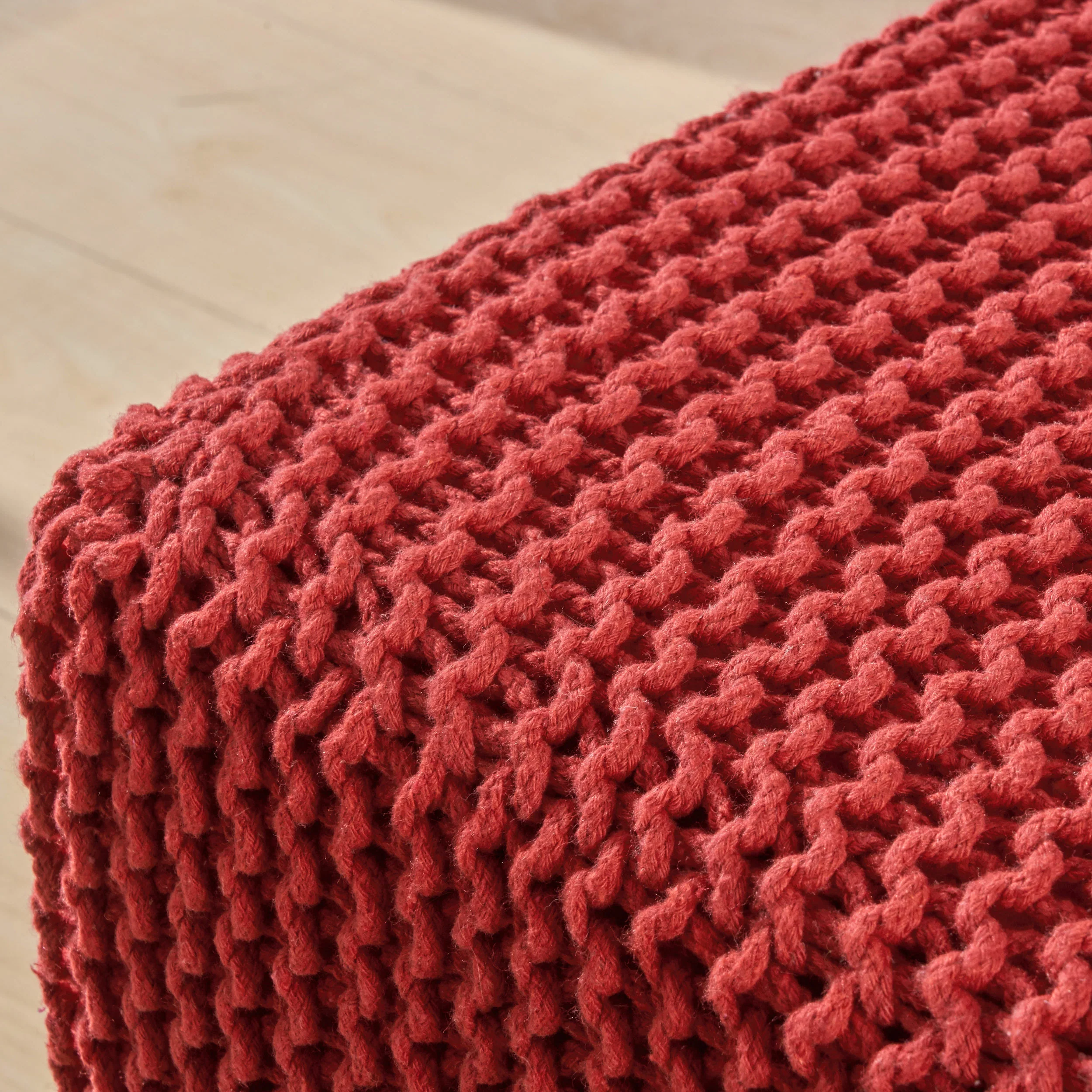 Scott Knitted Foot Stool - furnishings
