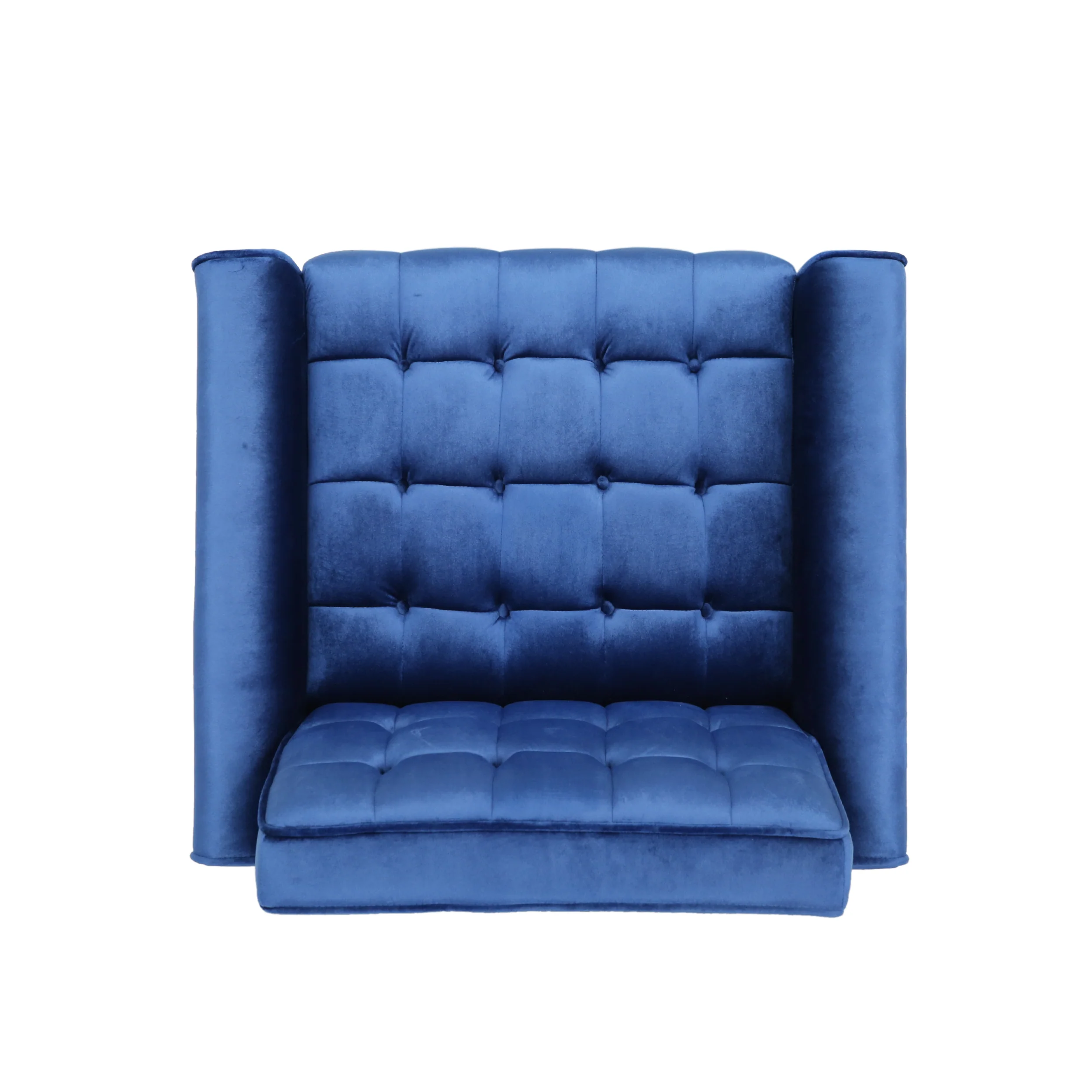 Betsy Velvet Armchair, Modern Glam, Button-Tufted, Waffle Stitching - furnishings