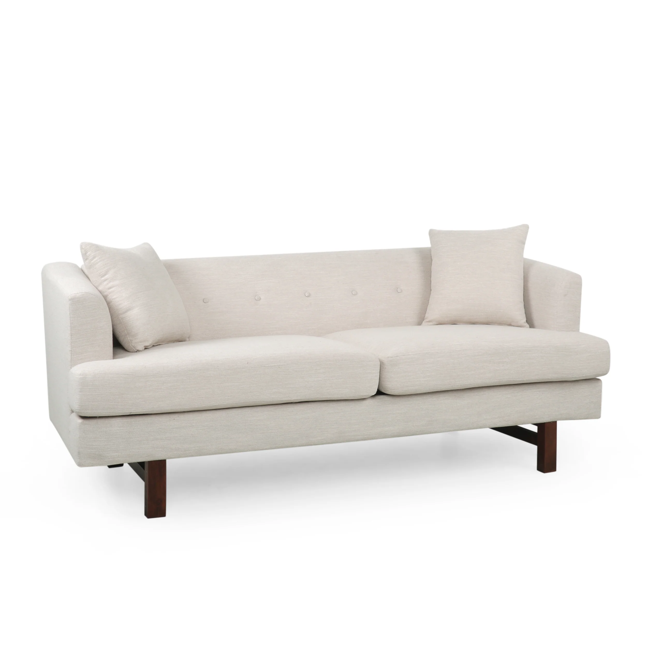 Sparks Mid-Century Modern Upholstered 3 Seater Sofa - furnishings