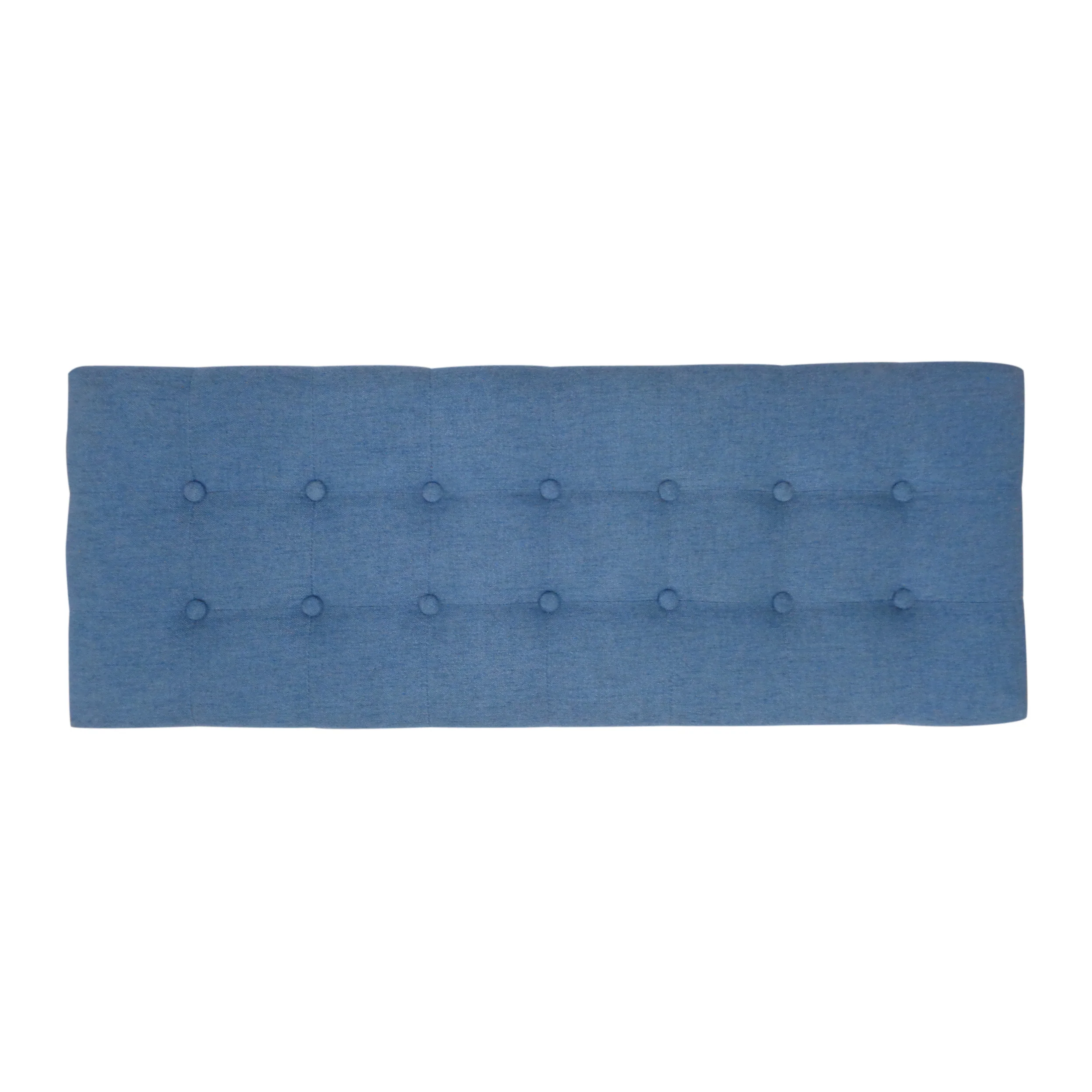 Flora Mid-Century Button Tufted Fabric Ottoman Bench with Tapered Legs - furnishings