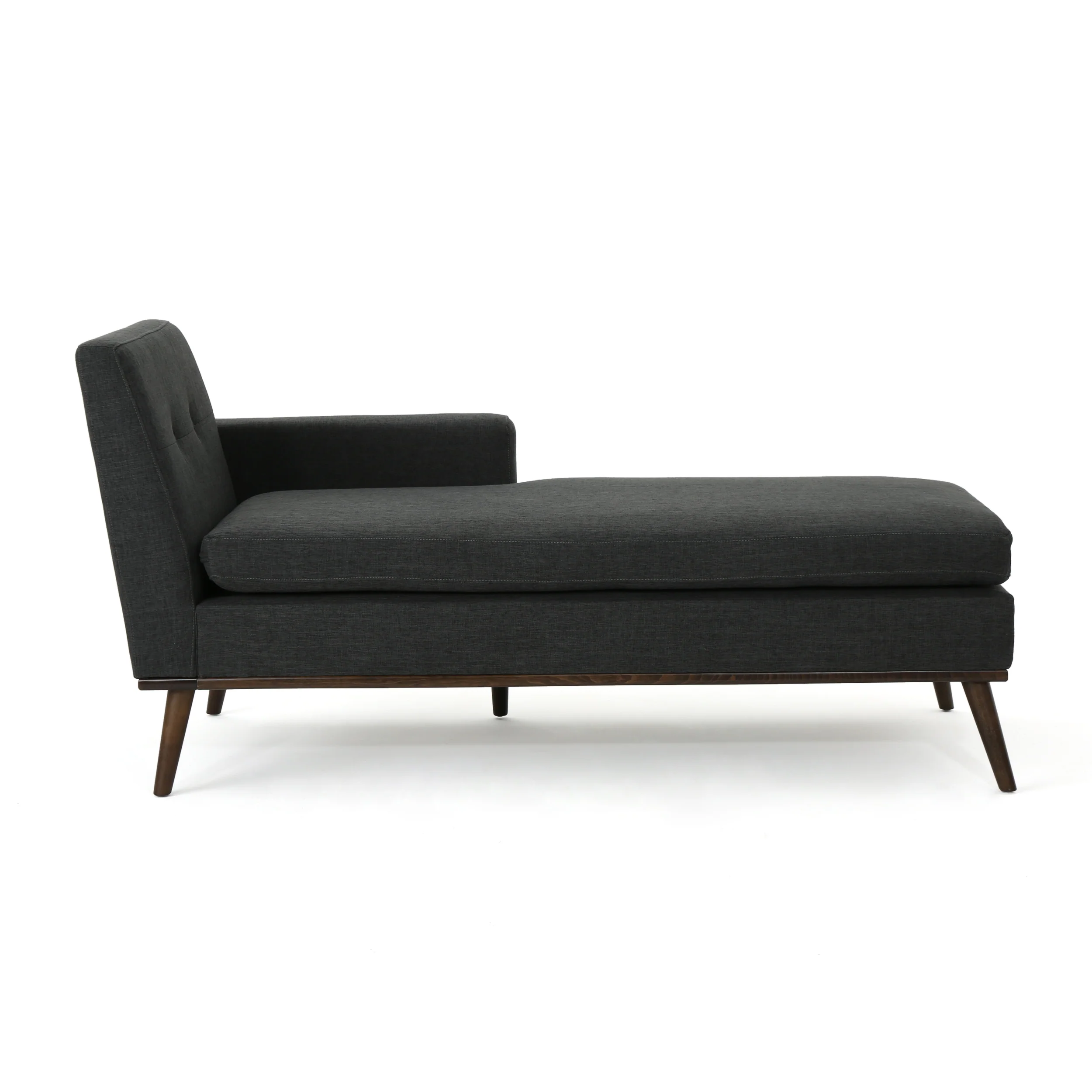 Sophia Mid-Century Modern Fabric Chaise Lounge - furnishings