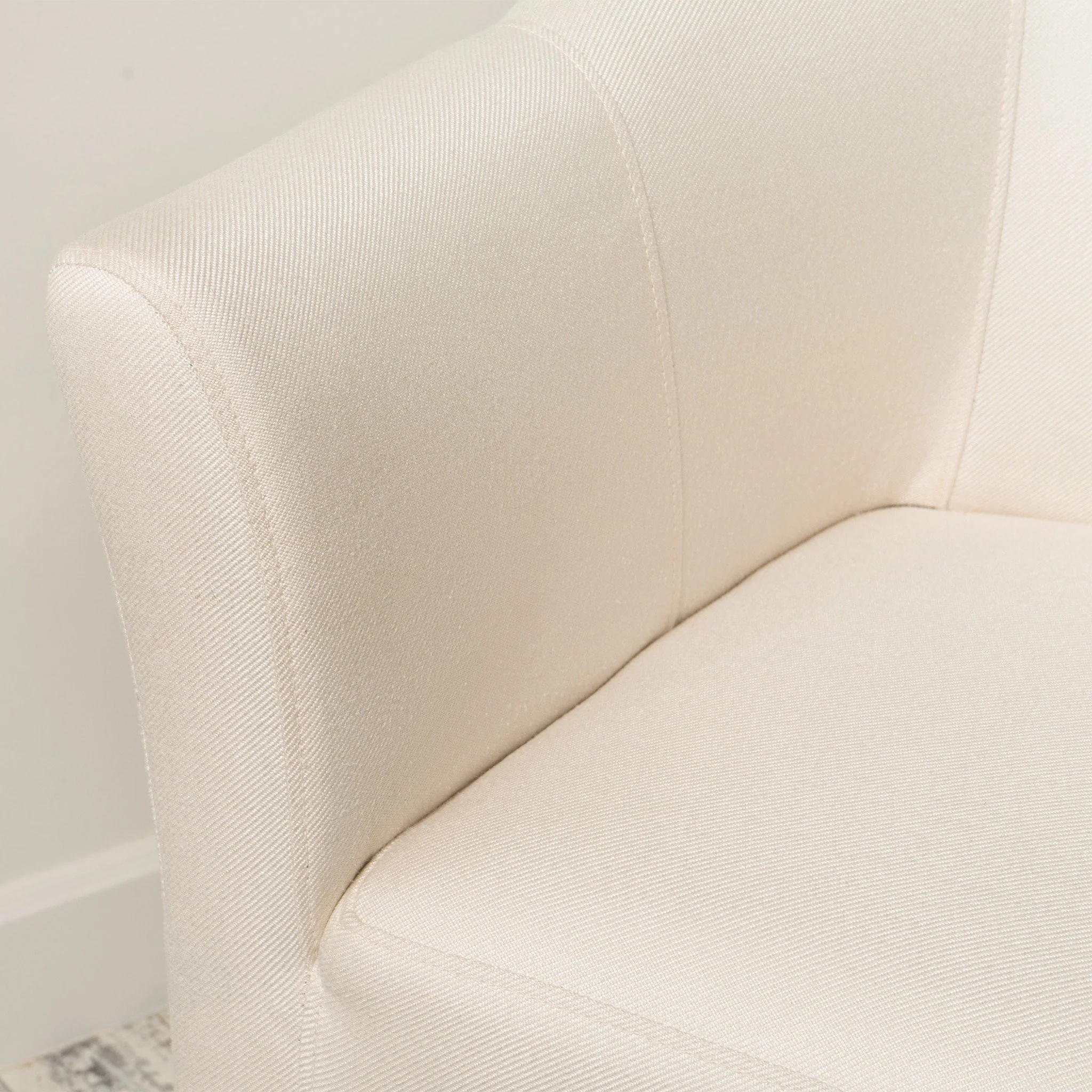 Charmaine Mid-Century Modern Low Back Fabric Accent Chair with Tapered Legs - furnishings