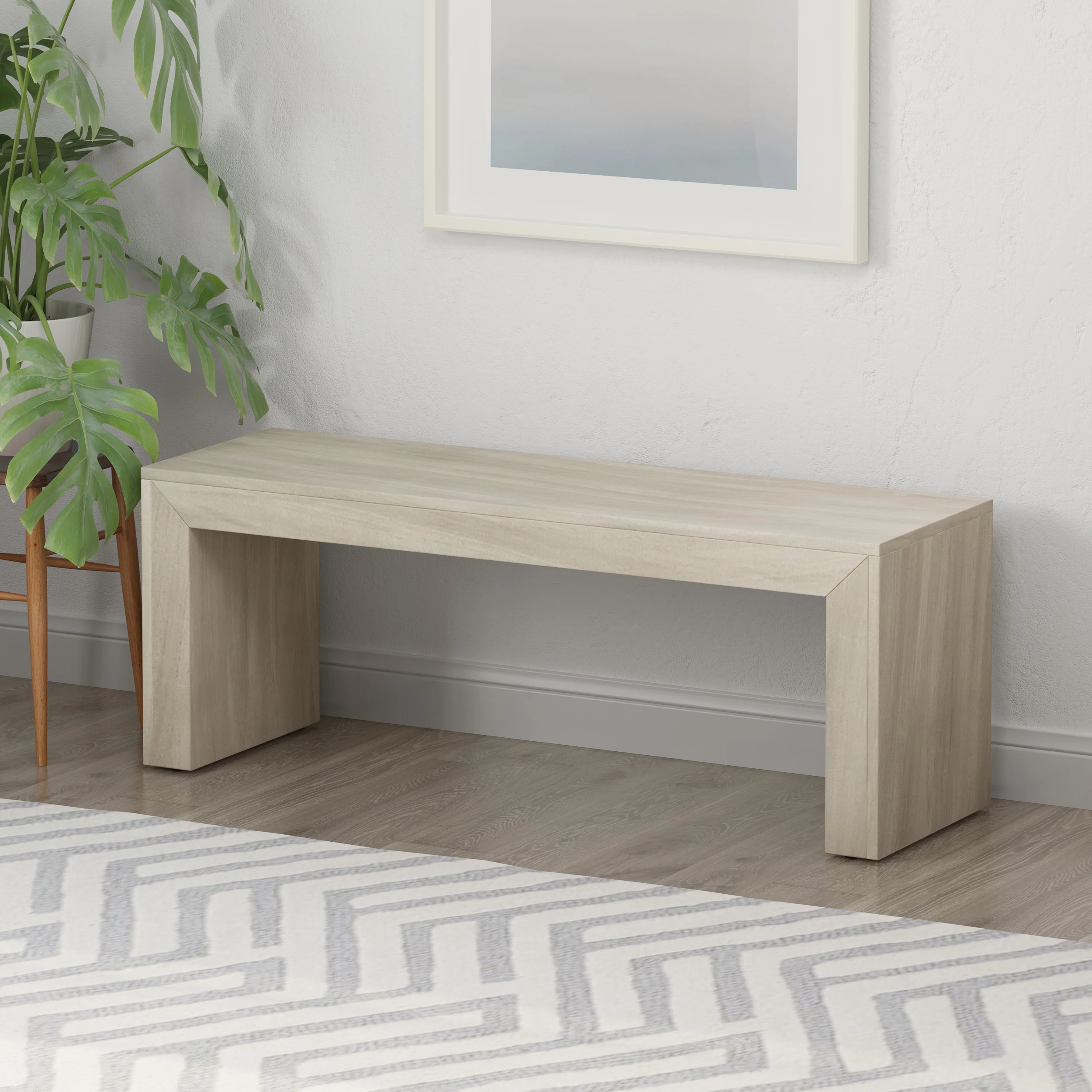 Anillo Rustic Acacia Wood Dining Bench - furnishings