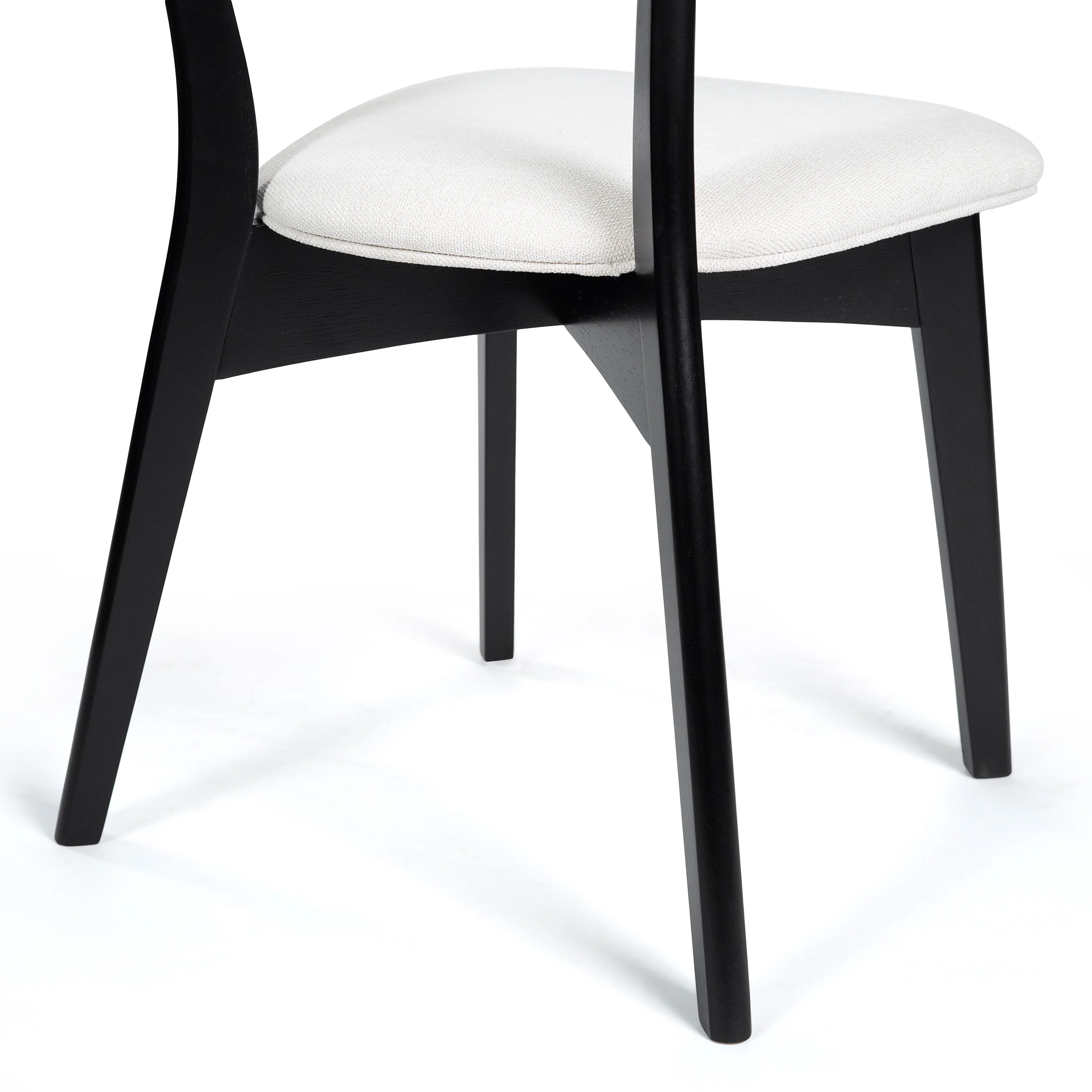 Aman Mid Century Finished 5 Piece Wood Dining Set with Fabric Chairs - furnishings