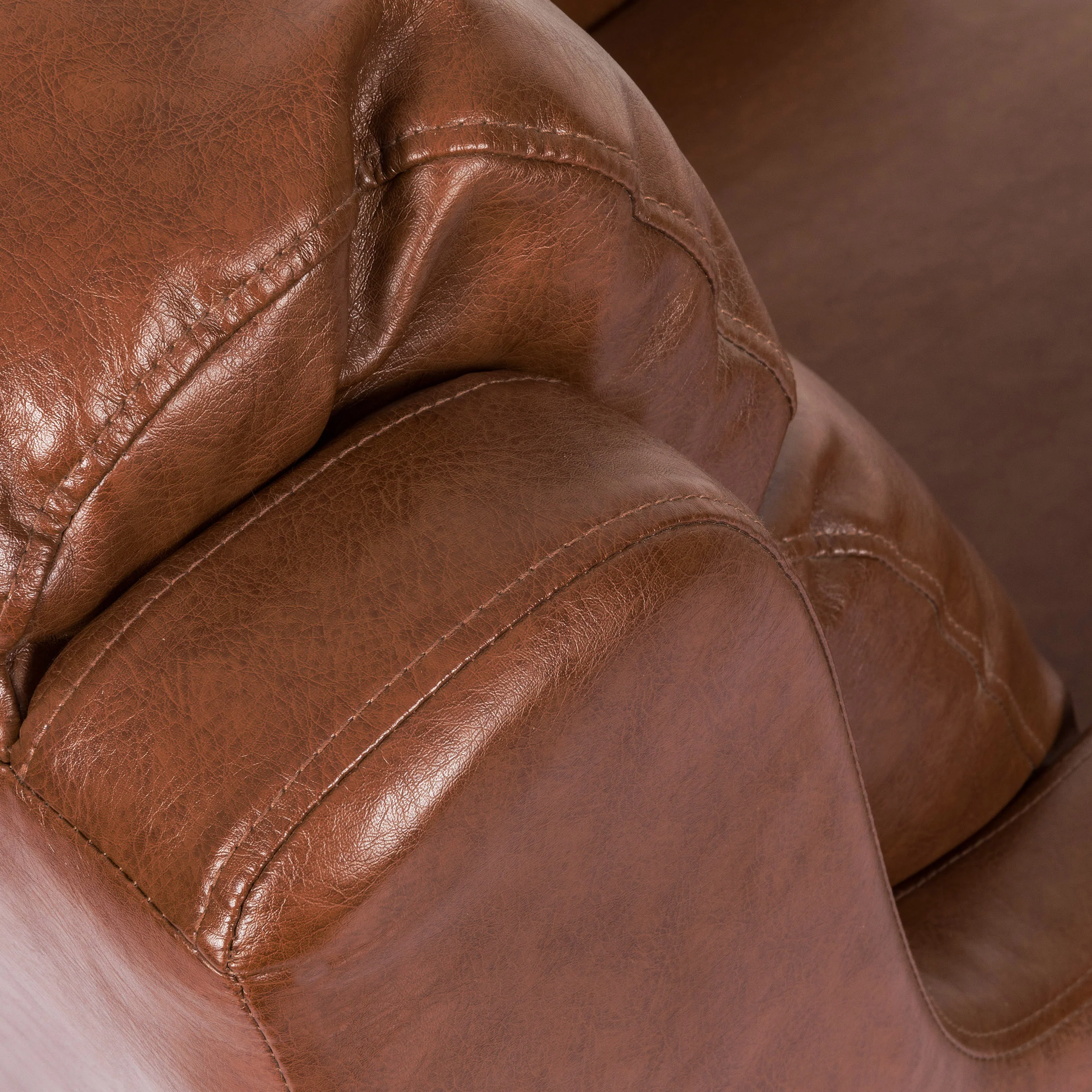 Baden Contemporary Pillow Tufted Faux Leather Club Chair - furnishings
