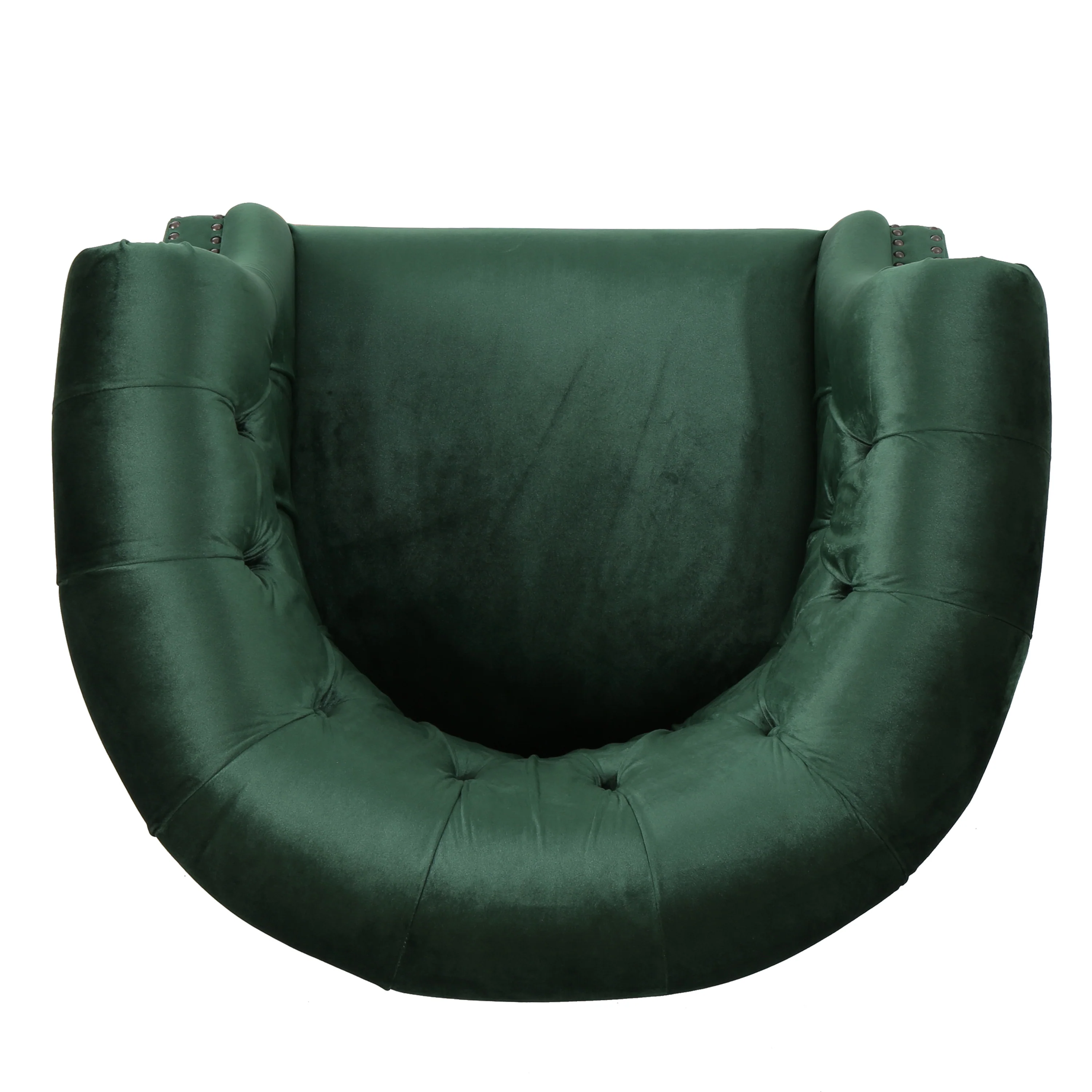 Aries Button-Tufted Velvet Rolled Back Tub Design Club Chair - furnishings