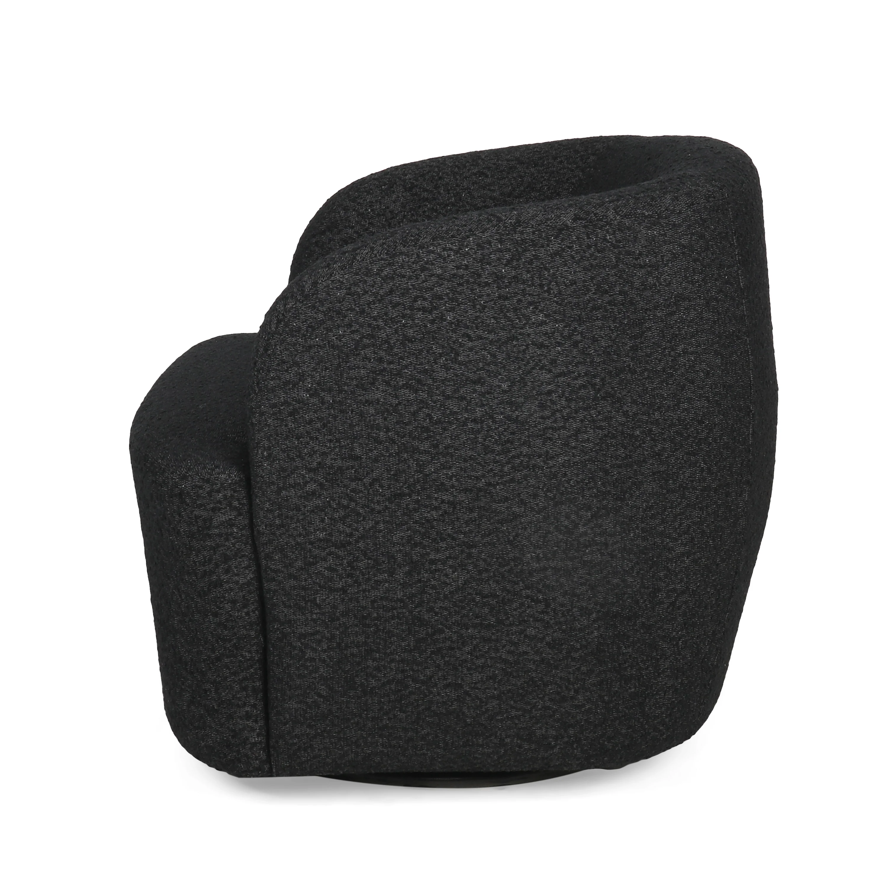 Sydmor Contemporary Boucle Upholstered Swivel Club Chair - furnishings