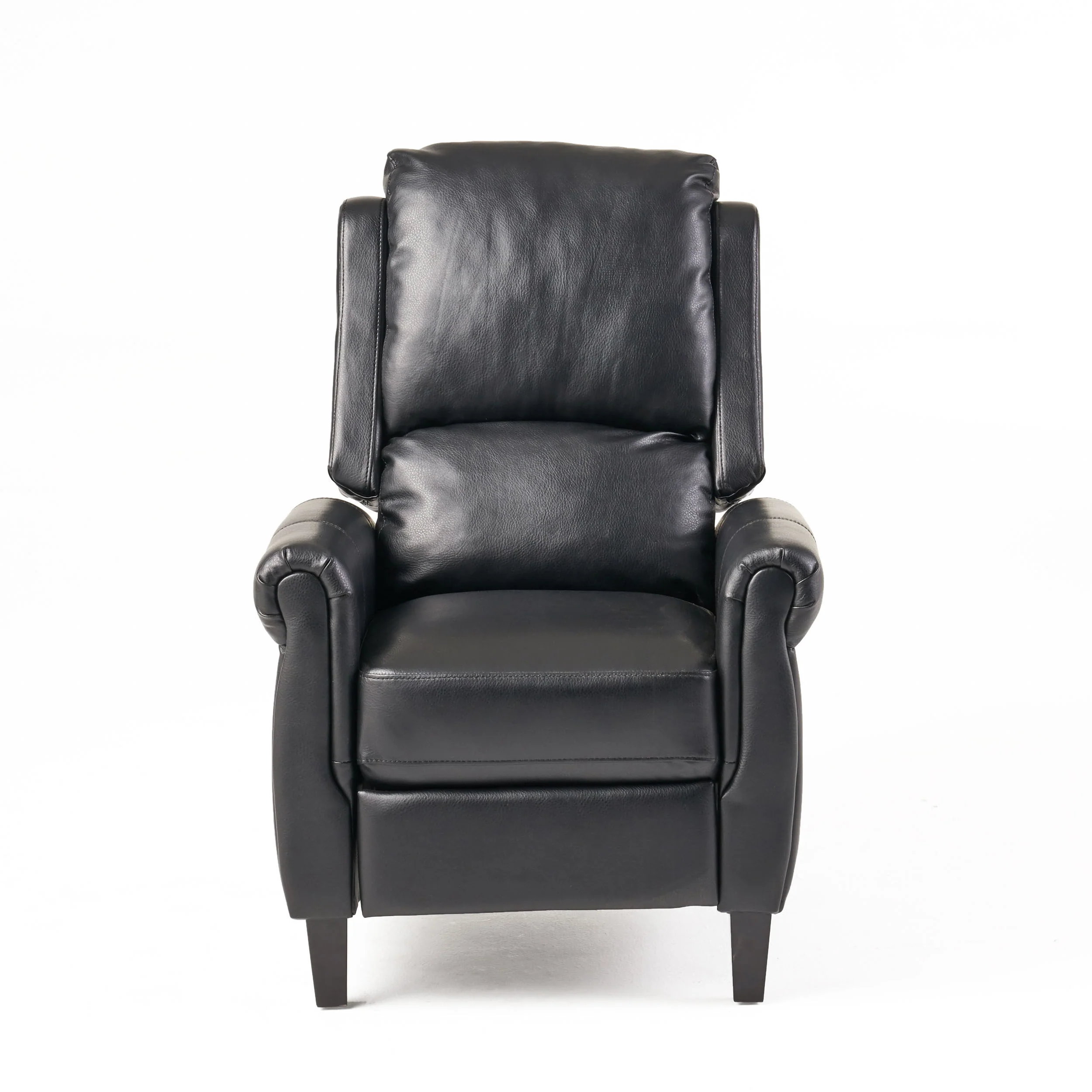 Lloyd Black Leather Recliner Club Chair - furnishings