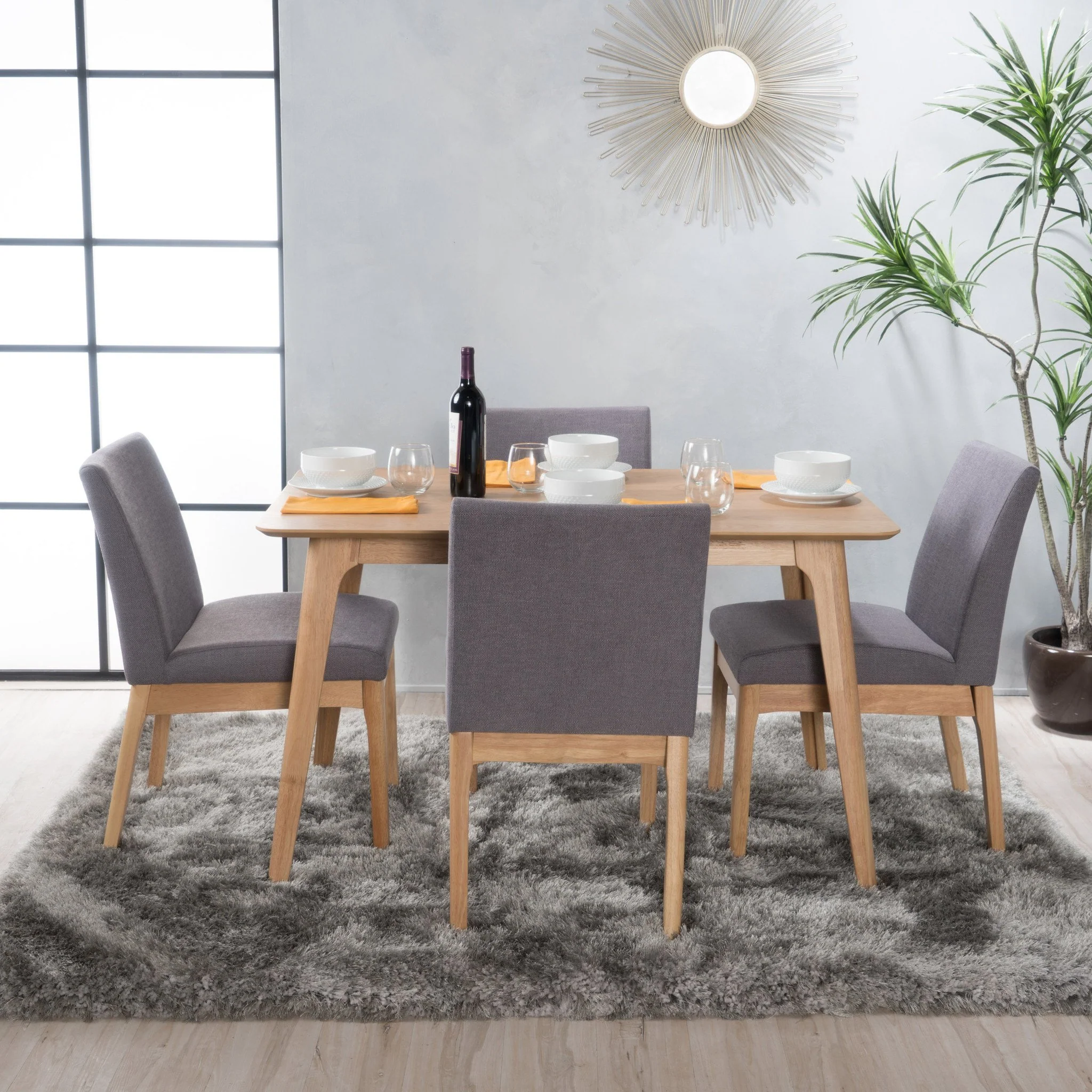 Elsinore Mid-Century Modern 5 Piece Dining Set - furnishings