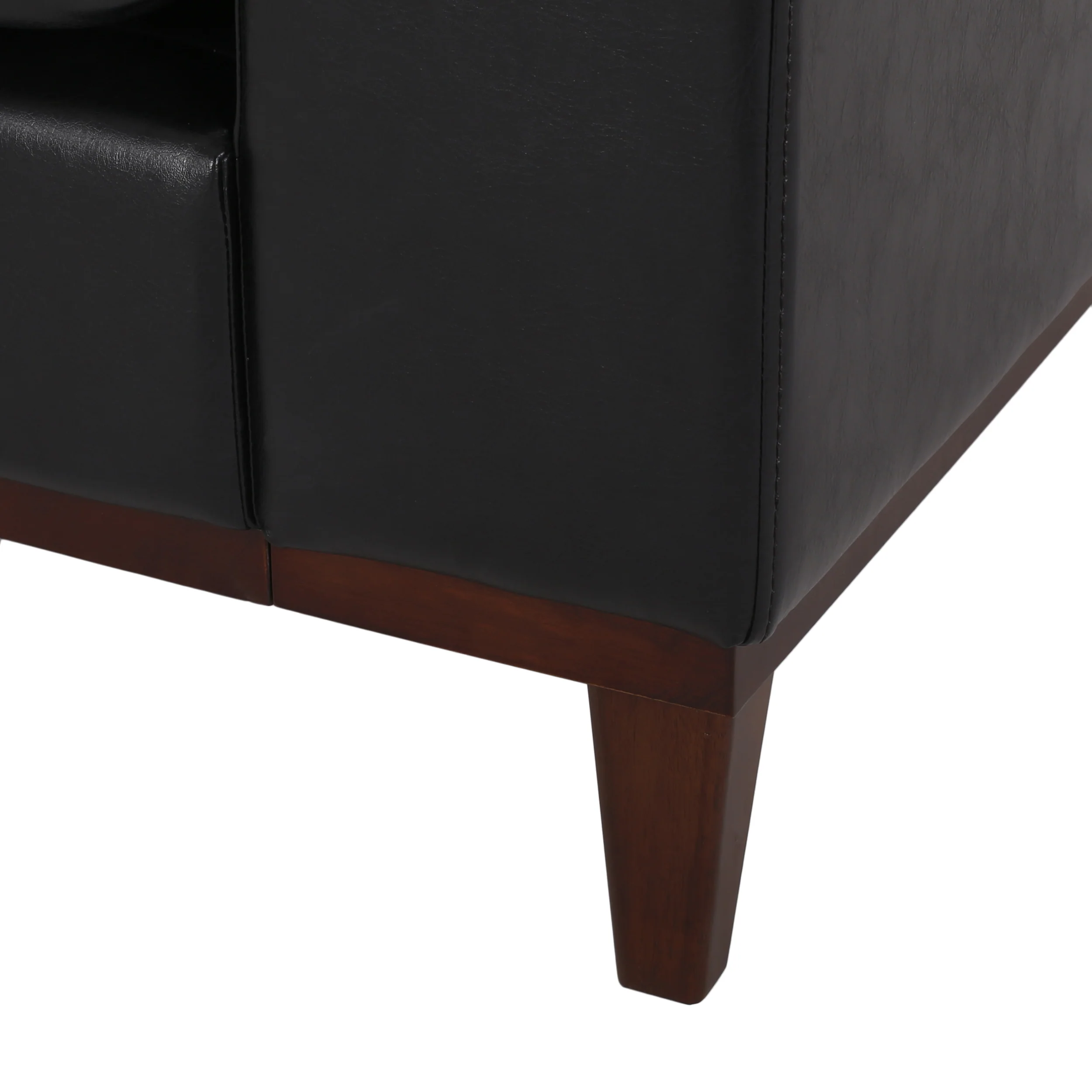 Ayers Contemporary Faux Leather Upholstered 3 Seater Sofa - furnishings