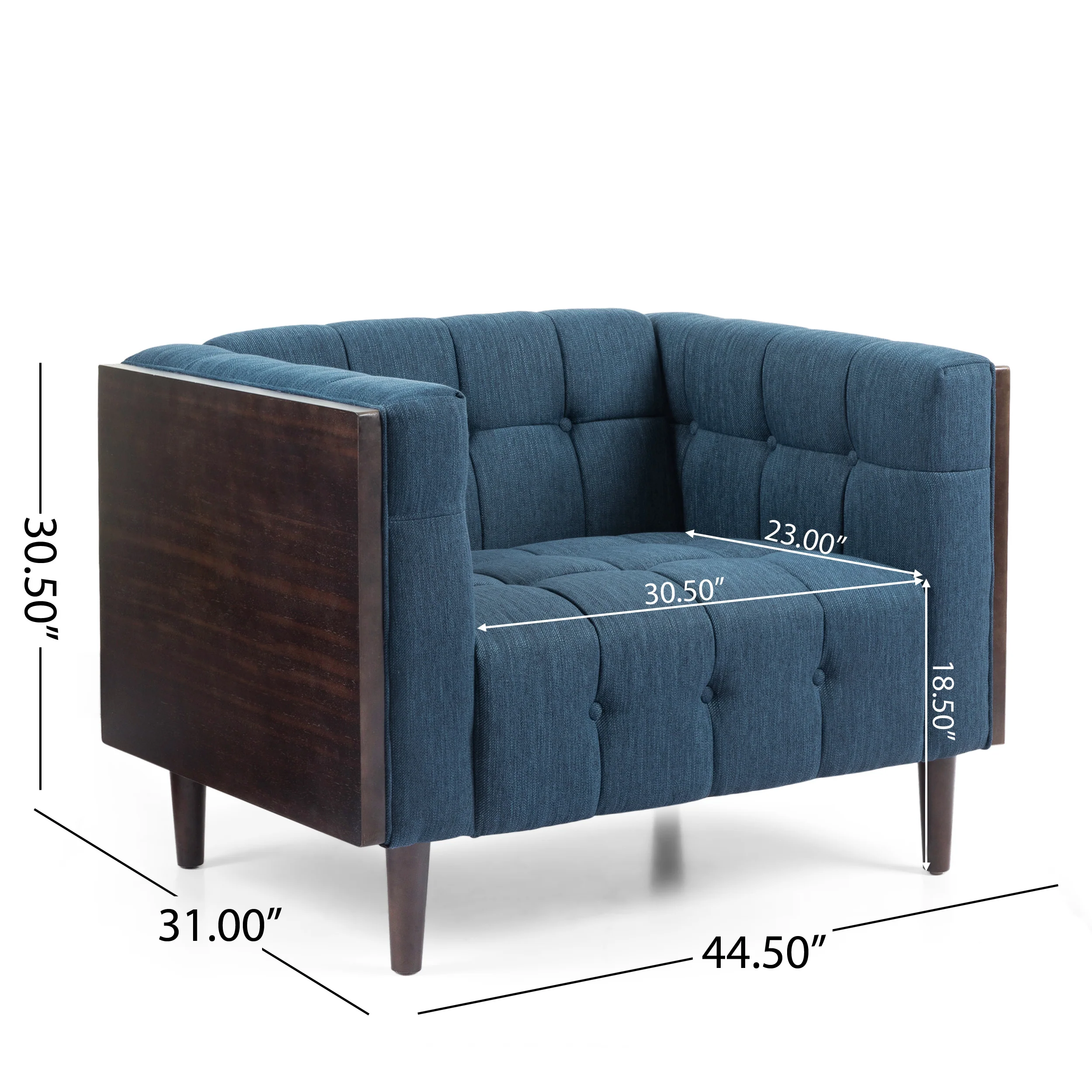 Croton Contemporary Tufted Club Chair - furnishings