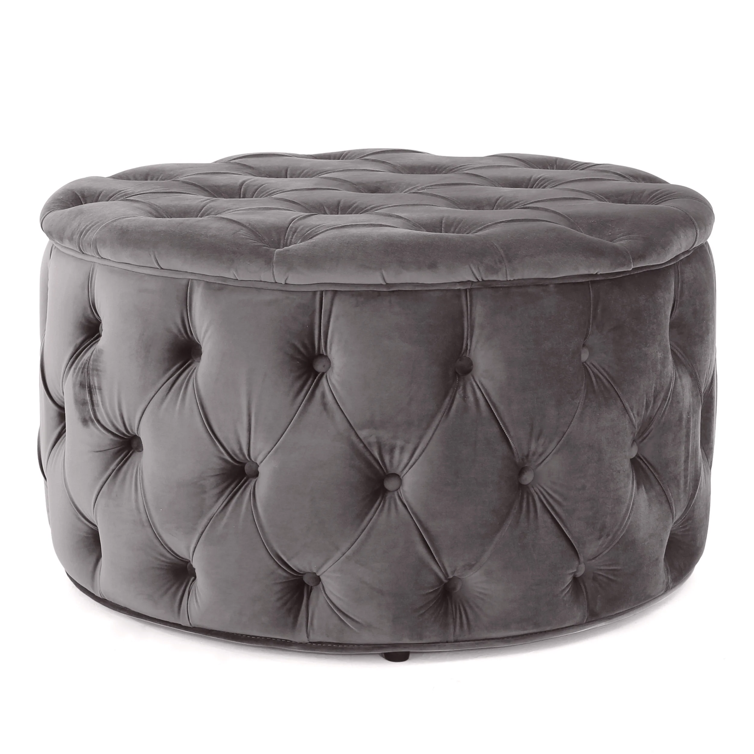 Maelyn Plush New Velvet Ottoman - furnishings