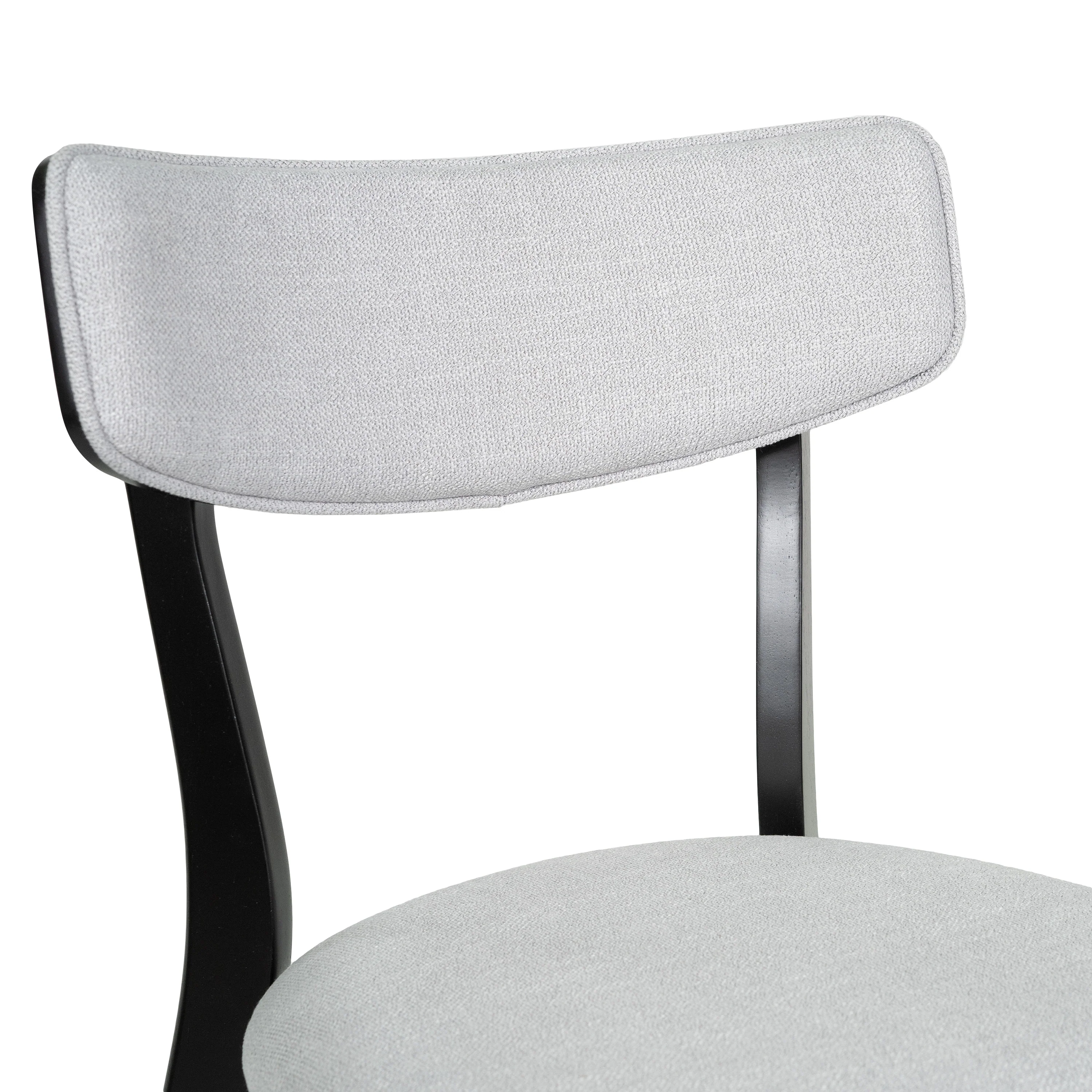 Crystal Mid Century Modern Fabric Upholstered Dining Chairs, Set of 2 - furnishings