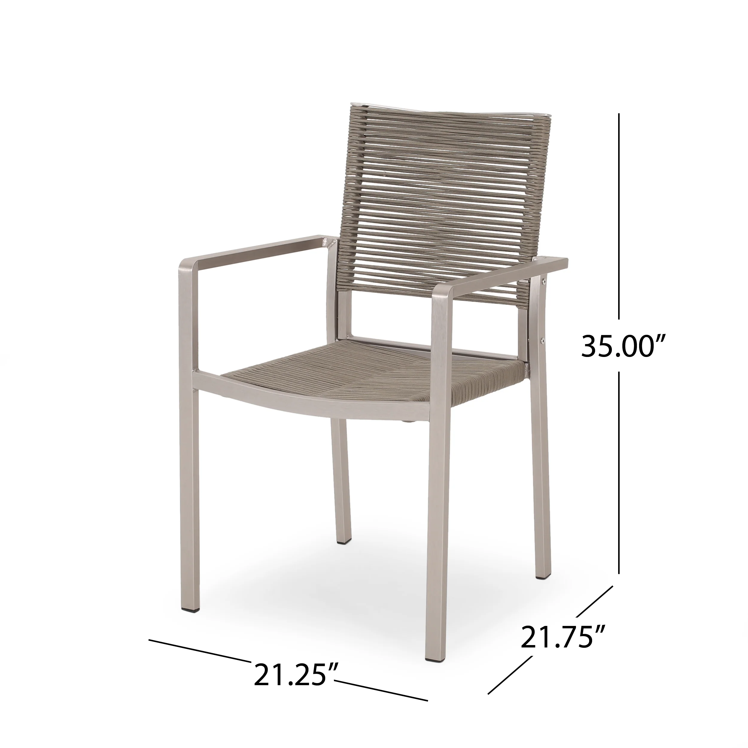 Danitza Outdoor Modern 4 Seater Aluminum Dining Set with Tempered Glass Table Top - furnishings