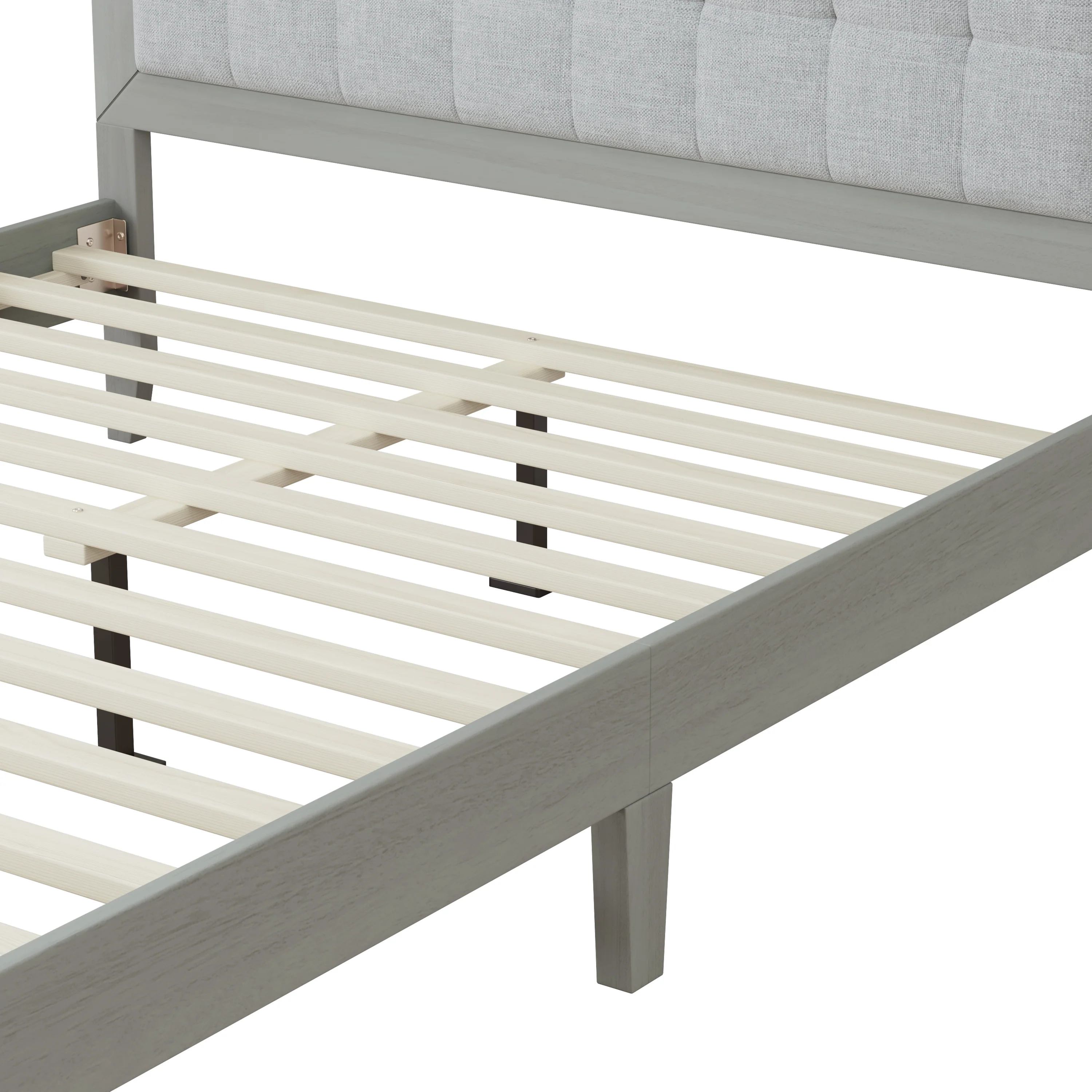 Griselda Upholstered Platform Bed with Padded Headboard - furnishings