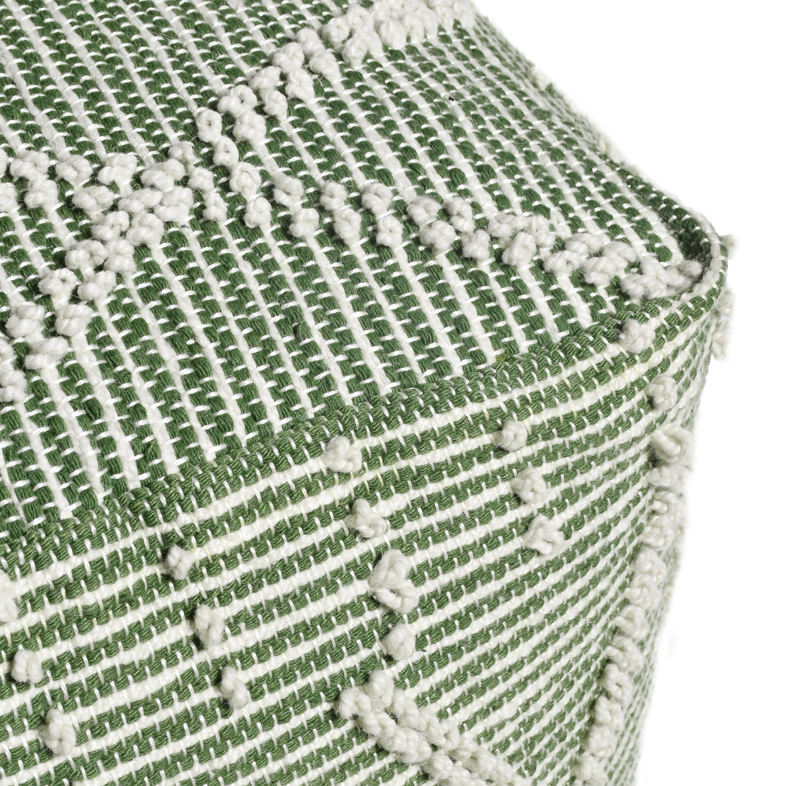 Dereka Contemporary Handcrafted Faux Yarn Pouf - furnishings