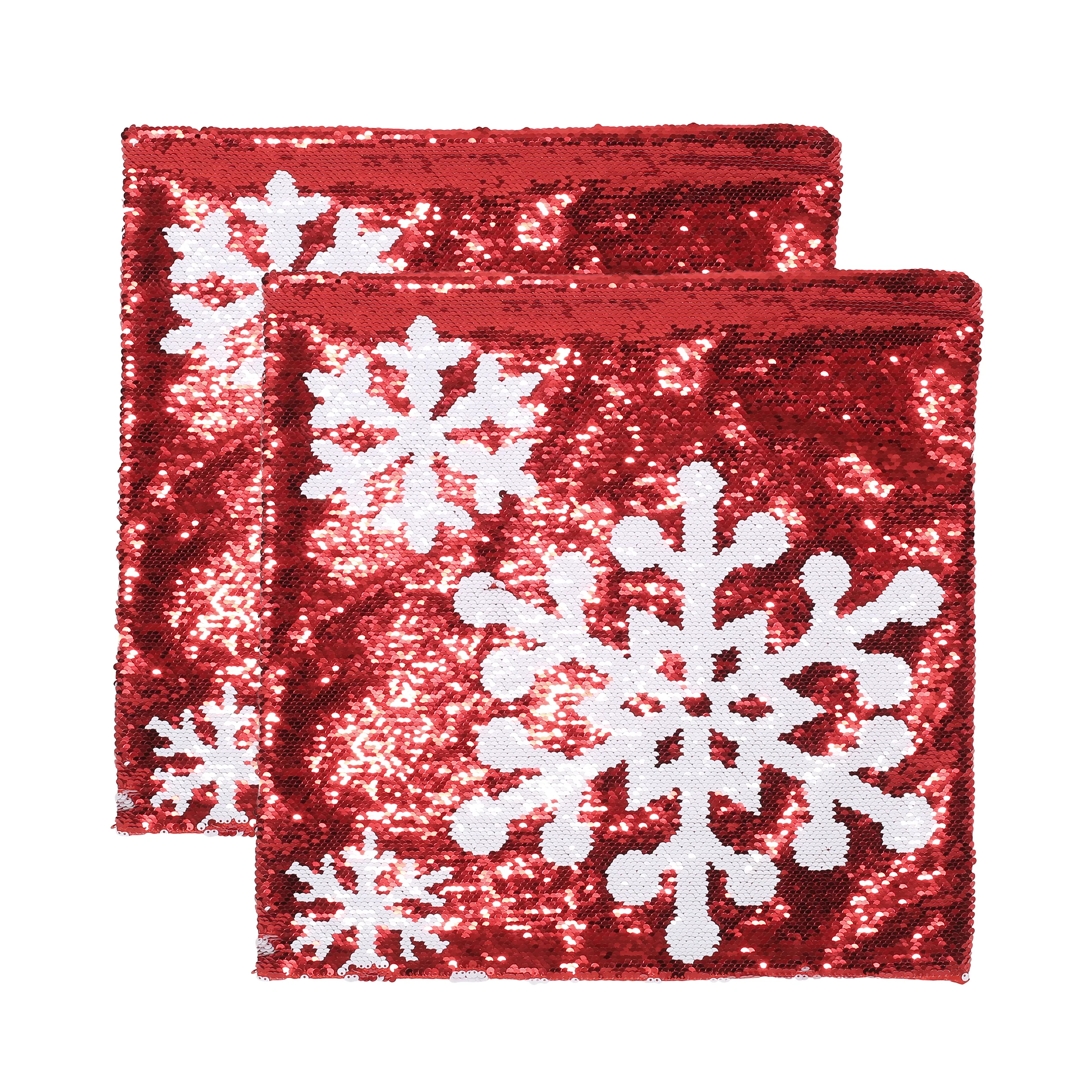 Sherard Glam Sequin Christmas Throw Pillow Cover - furnishings
