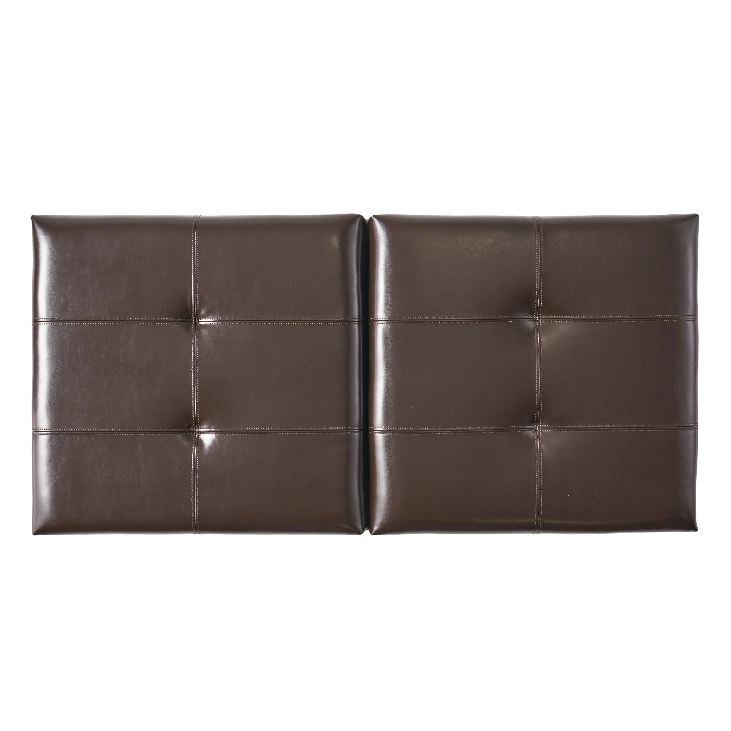 Alpine Leather Storage Ottoman Coffee Table - furnishings