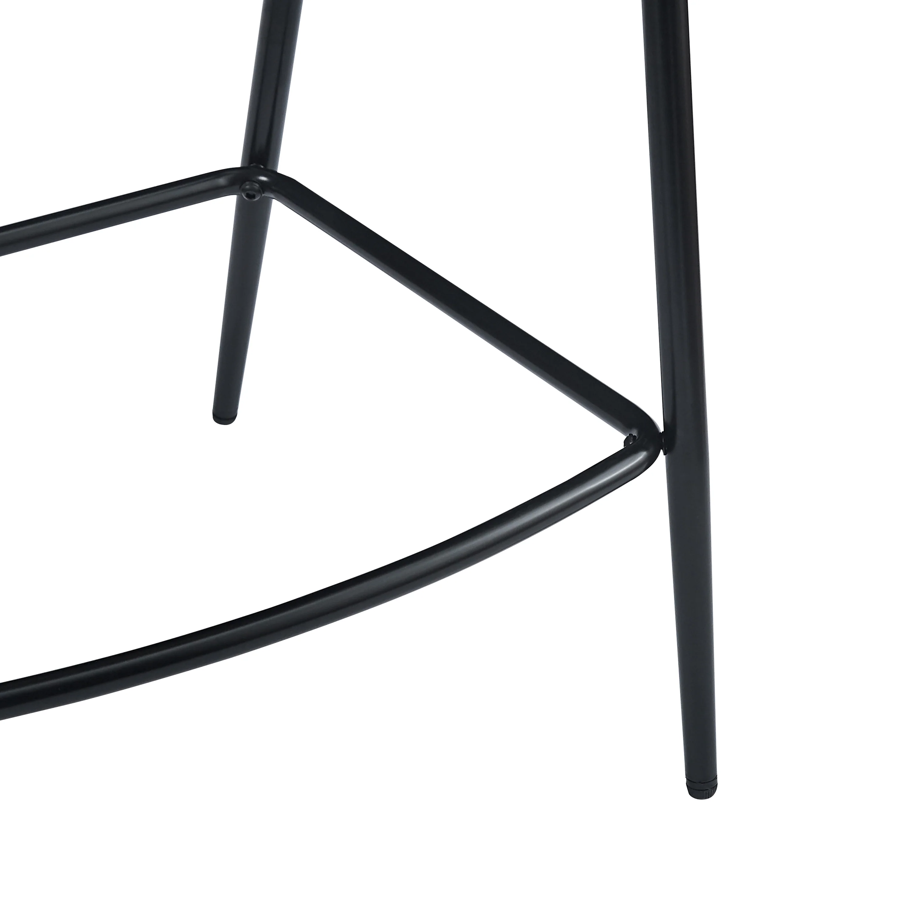 Ashbia Modern Upholstered PU Leather Counter Stools with Iron Frame, Set of 2 - furnishings