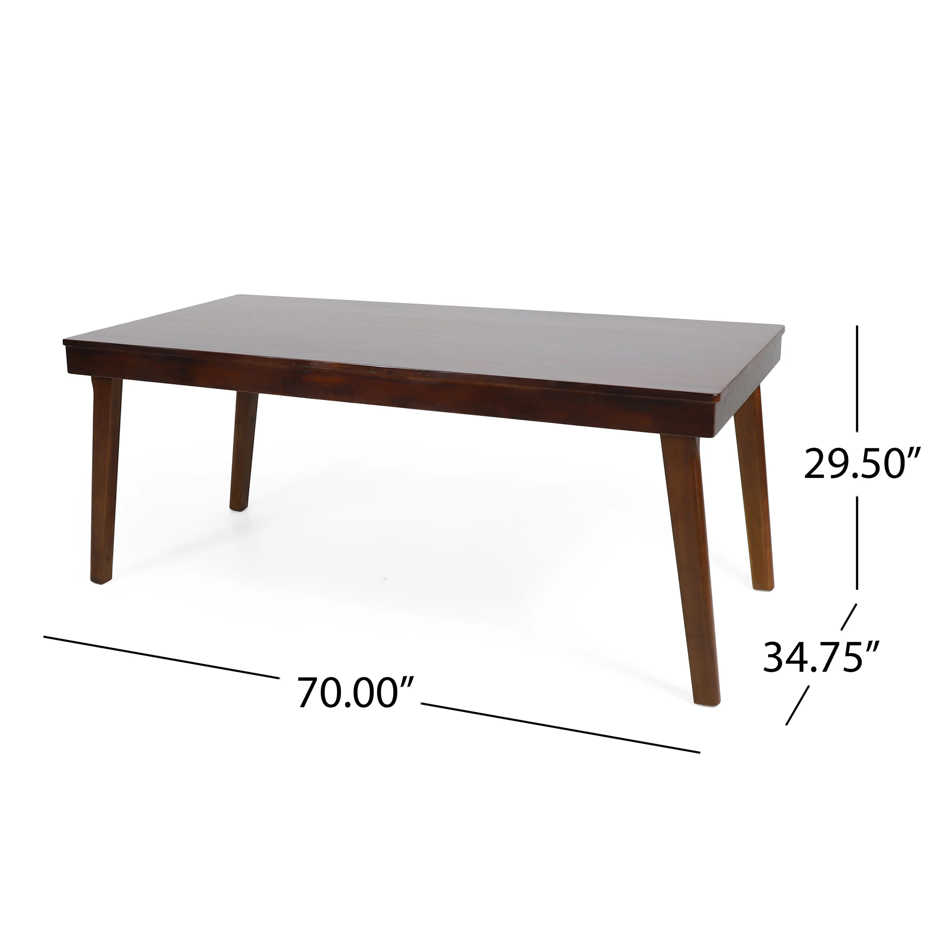 Logan Mid Century Modern Acacia Wood Dining Table, Mahogany - furnishings