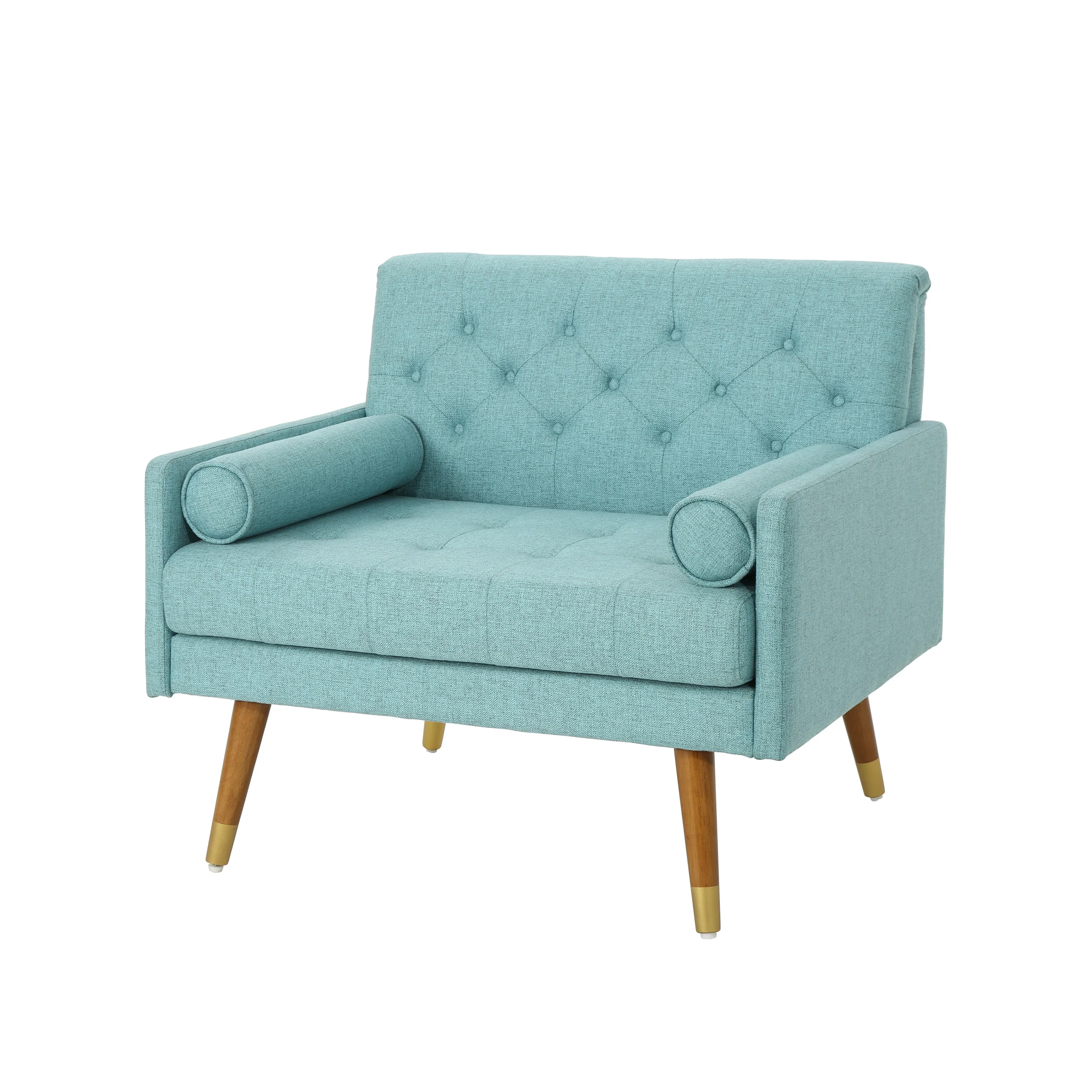 Nour Mid Century Modern Armchair And A Half - furnishings