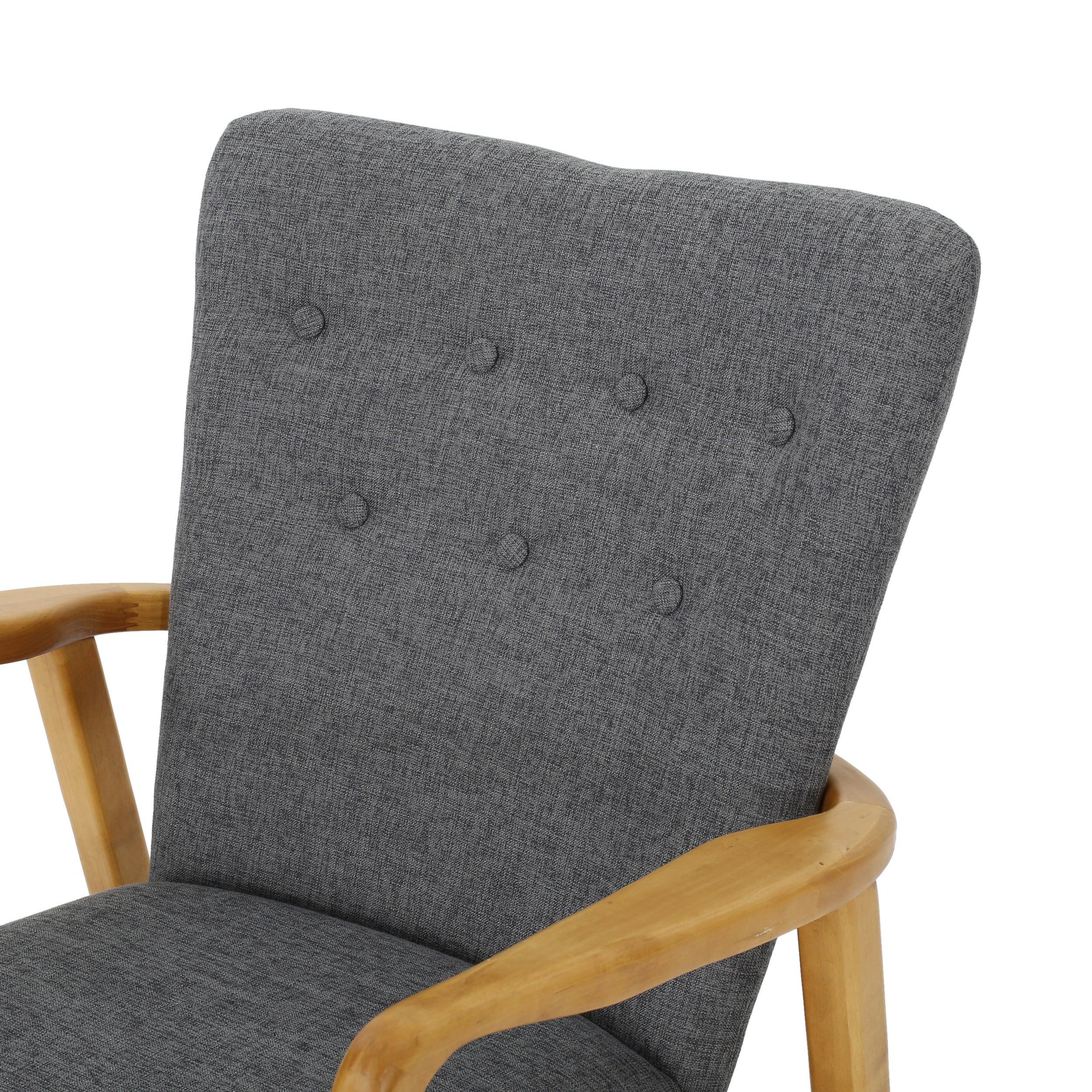 Collin Mid Century Fabric Rocking Chair - furnishings