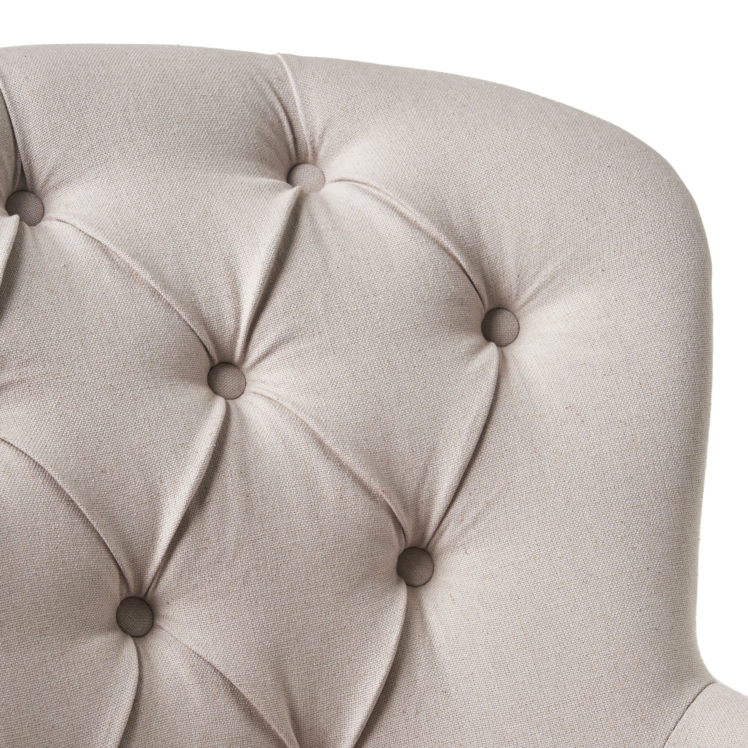 Alfred Button Tufted Fabric Club Chair - furnishings