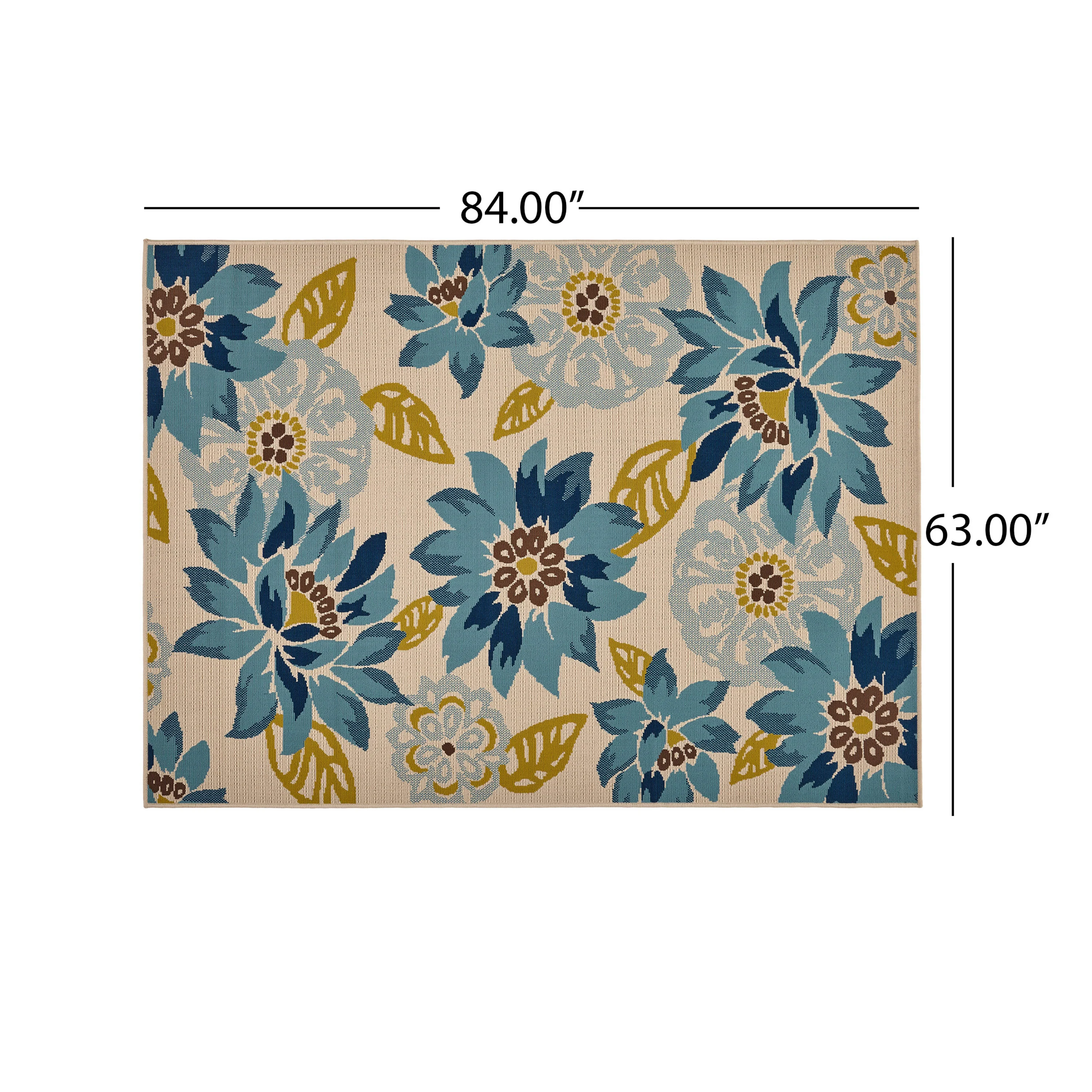 Lilith Outdoor Floral Area Rug - furnishings