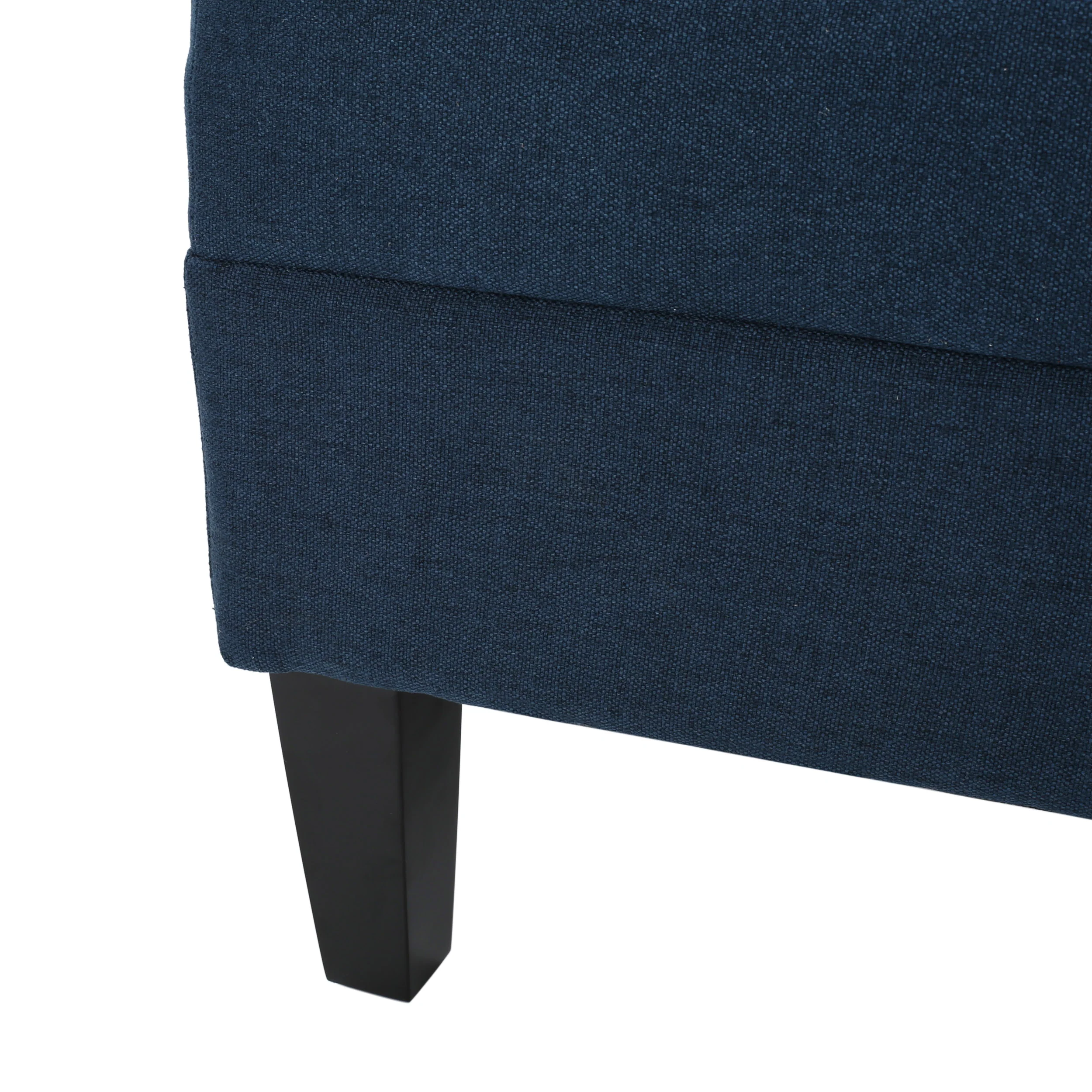Zahra Contemporary Tufted Fabric Ottoman - furnishings