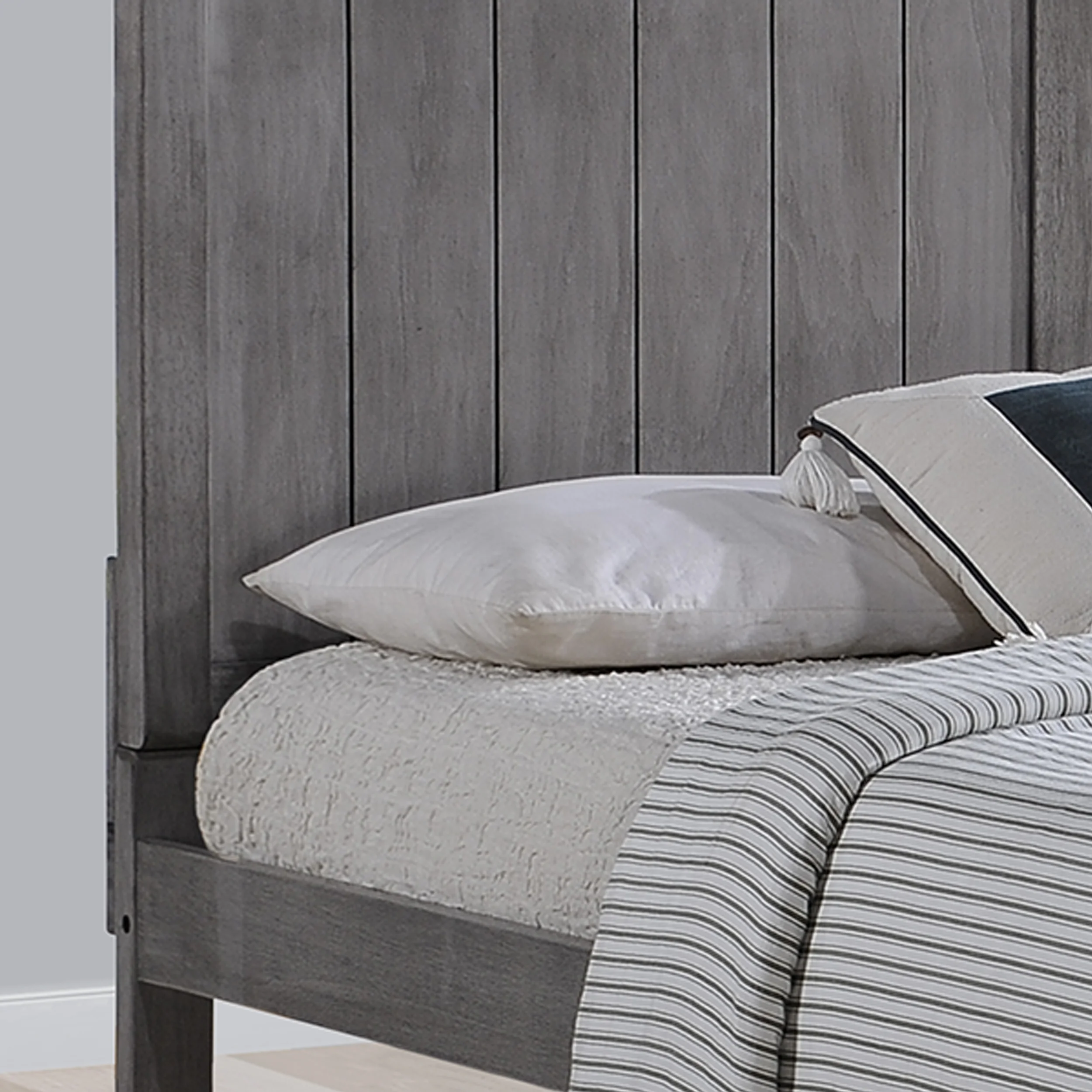 Camille Rustic Wooden Queen Platform Bed - furnishings