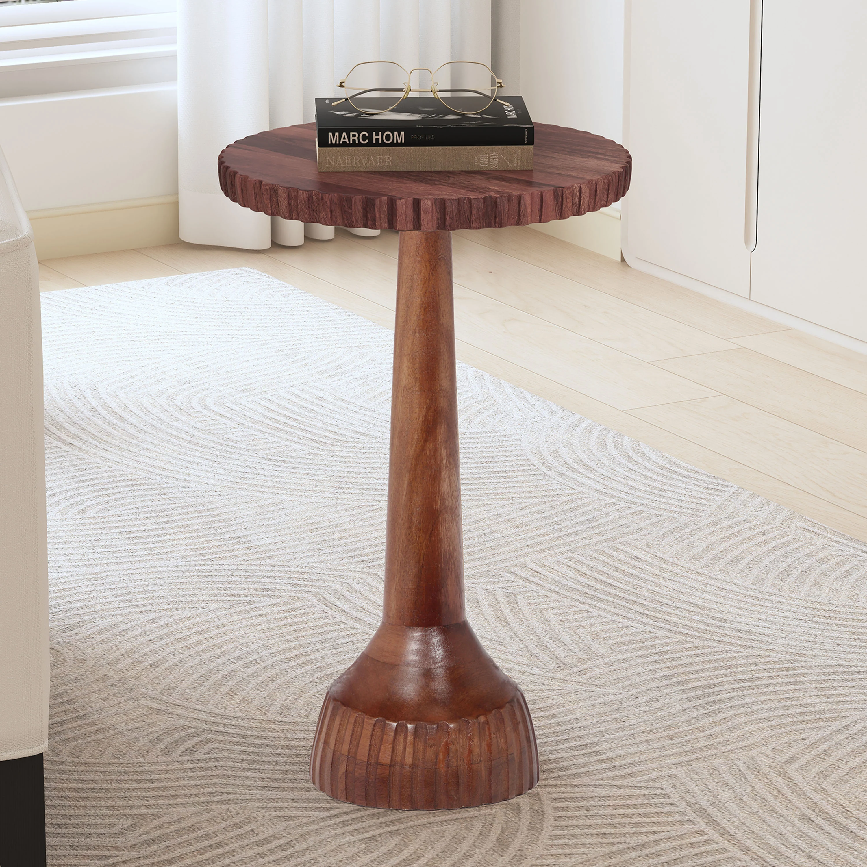 Lunora Modern Honey Wood End Table - furnishings