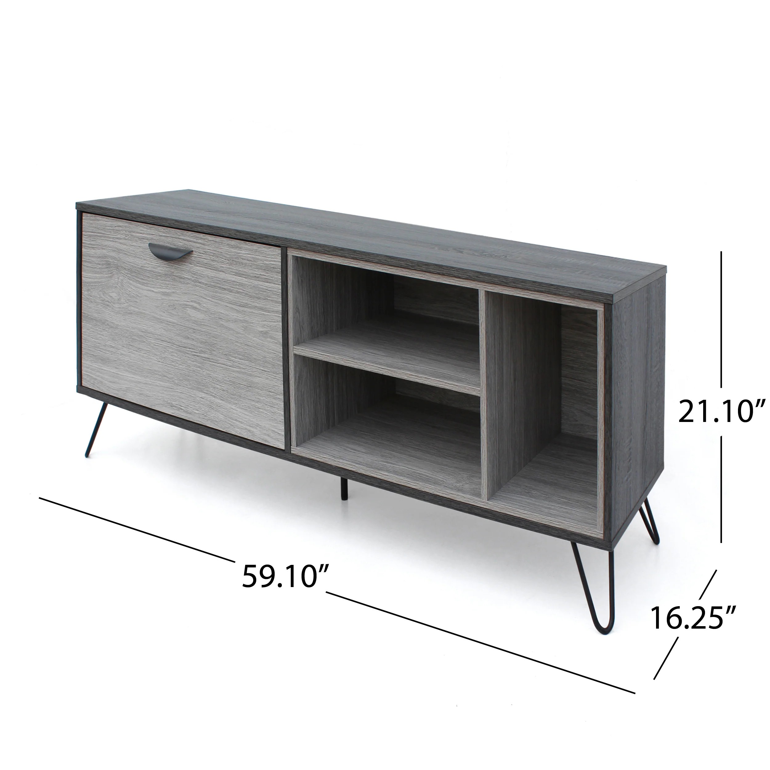 Dora Mid Century 3 Piece TV Stand & Bookcases Set - furnishings