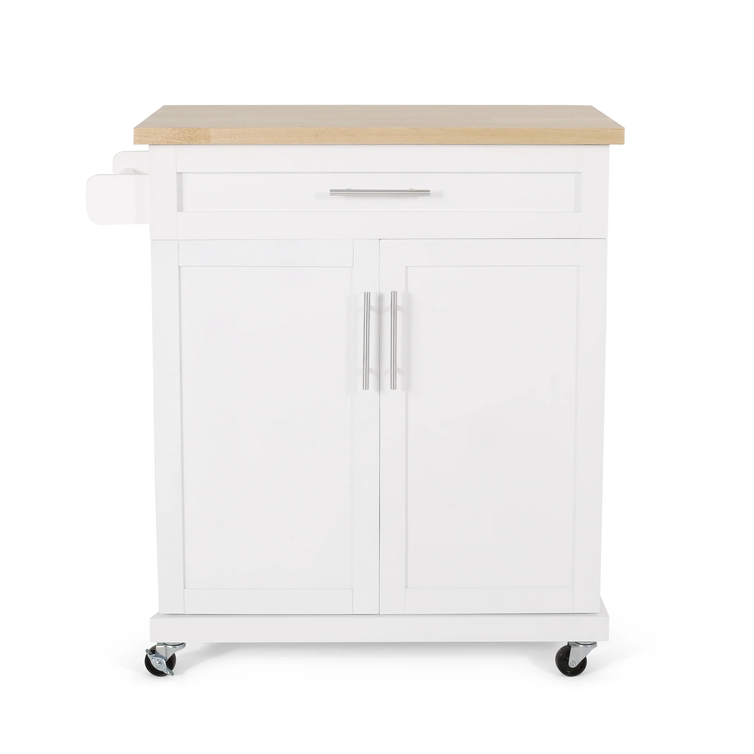 Negley Contemporary Kitchen Cart with Wheels - furnishings
