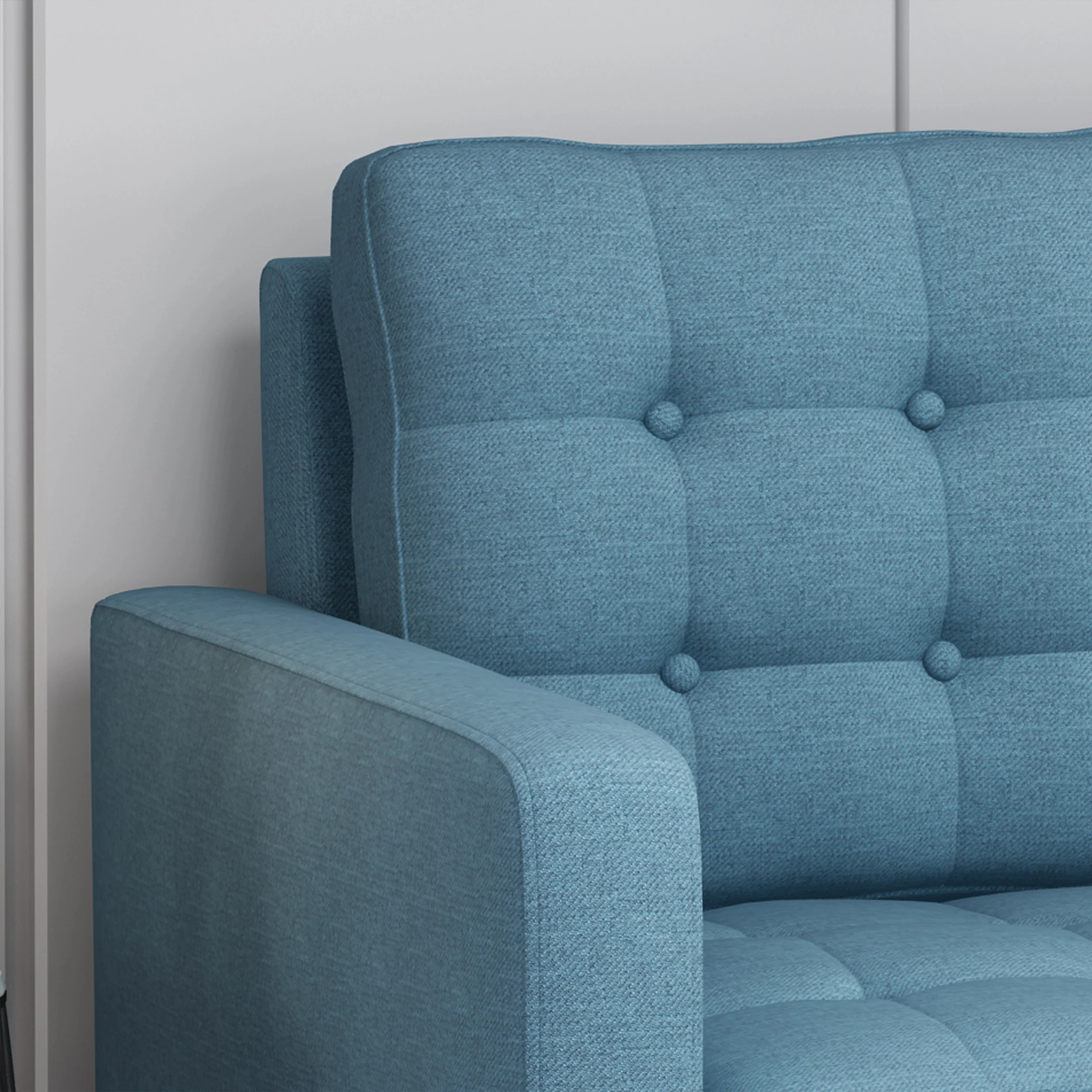 Ayumi Contemporary Tufted Fabric 3 Seater Sofa - furnishings