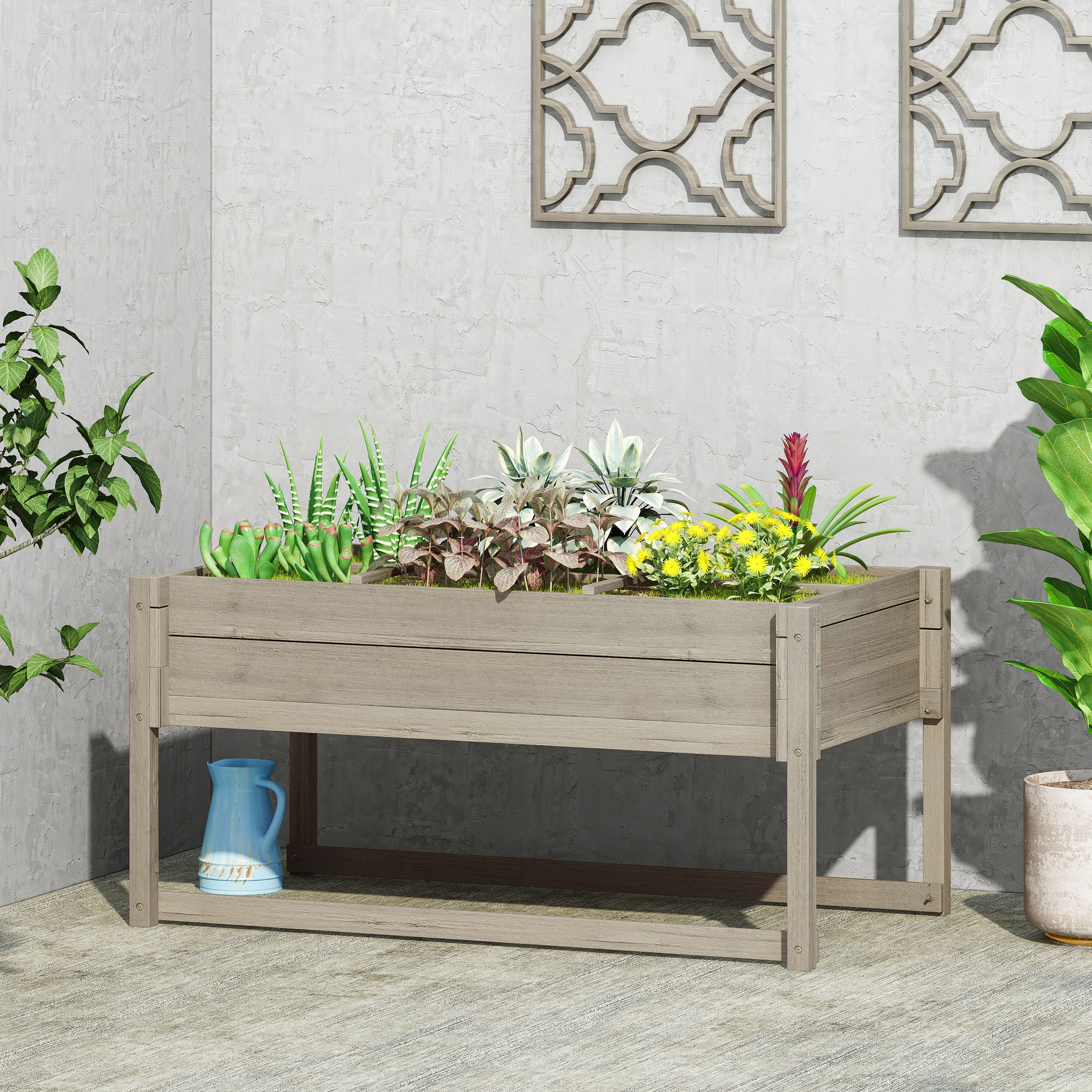 Monarch Outdoor Firwood Plant Trough - furnishings