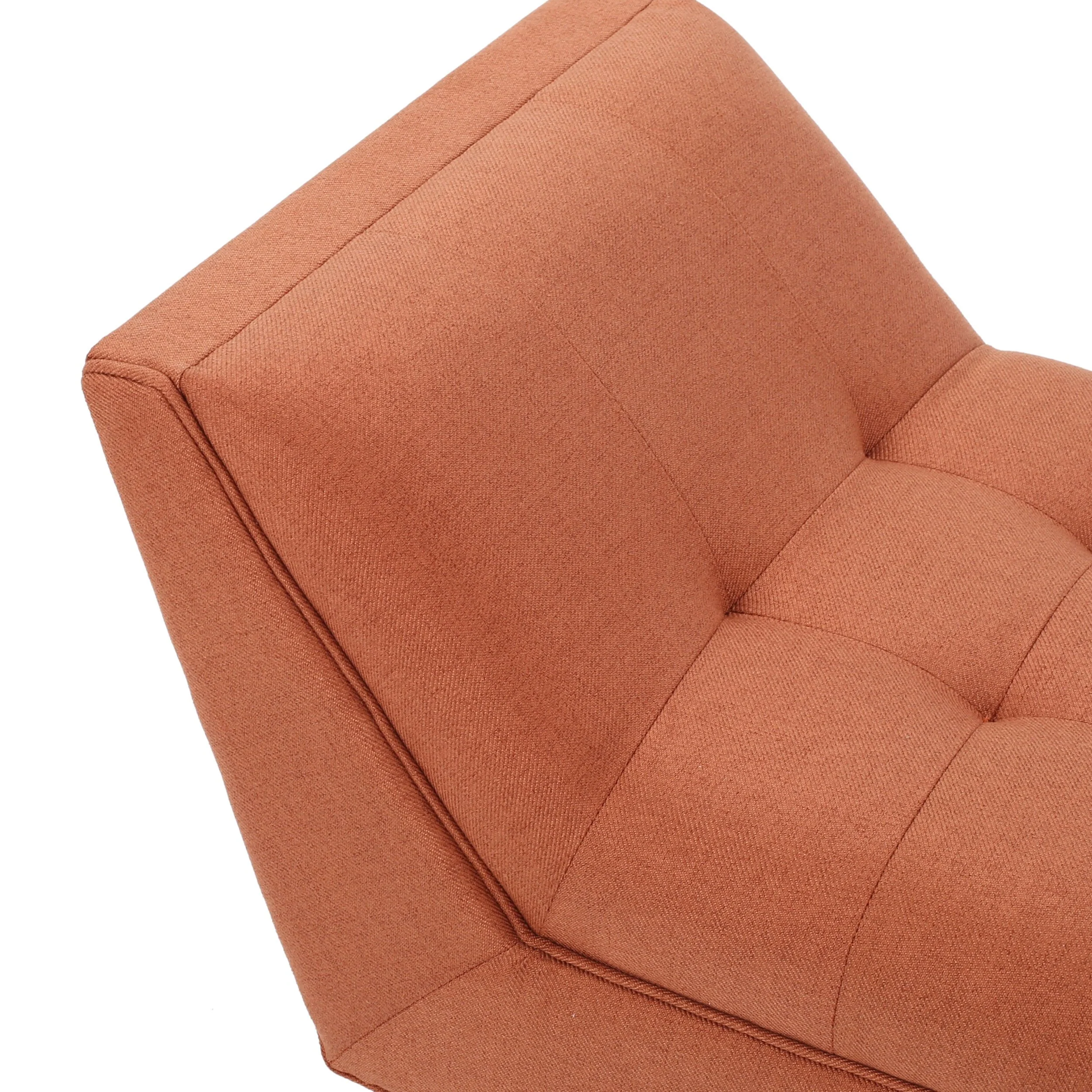 Madrid Mid-Century Modern Tufted Fabric Ottoman Bench with Tapered Legs - furnishings