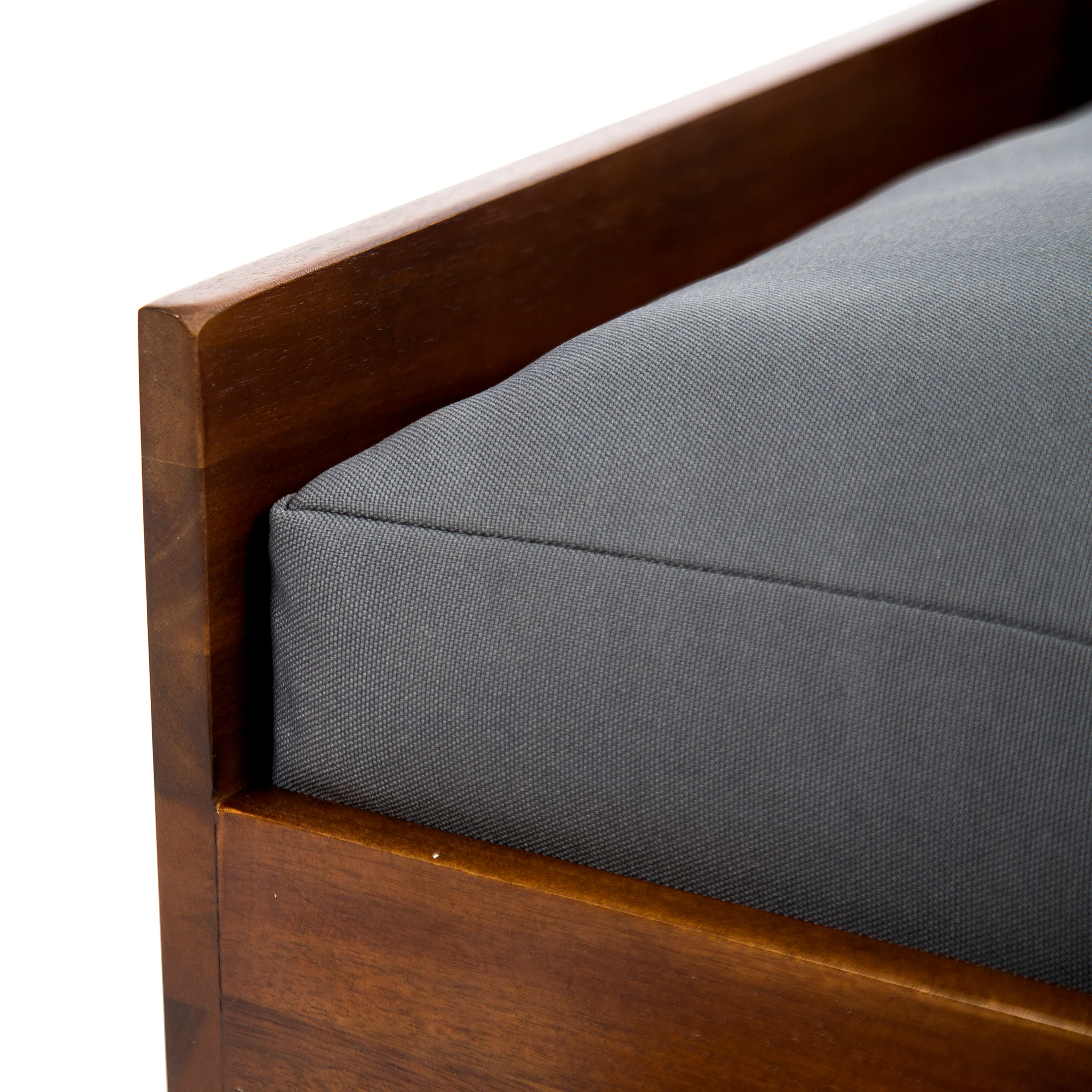 Darren Mid-Century Wood Frame Cushioned Dog Bed - furnishings