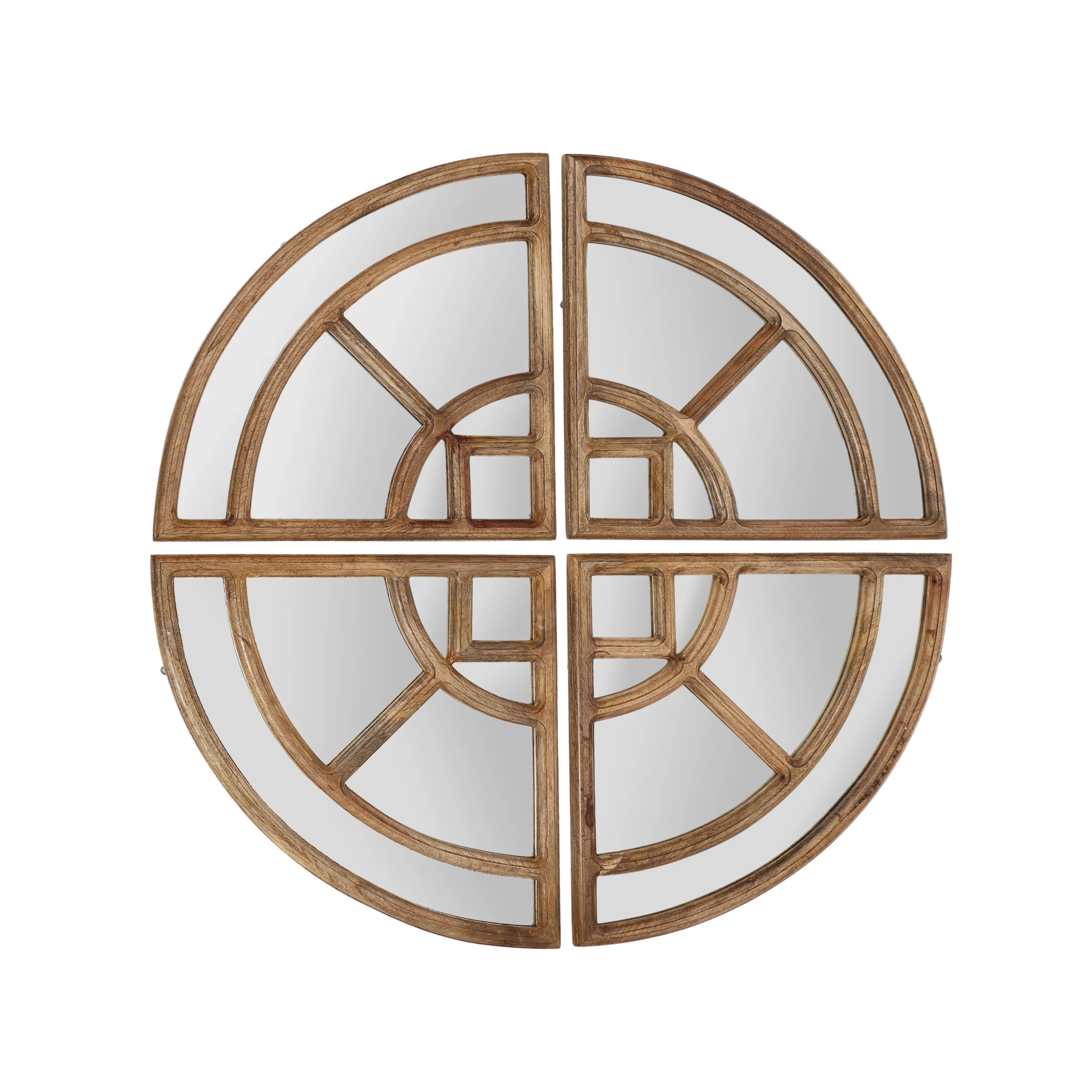 Hodaya Rustic Round Pie Mirror - furnishings
