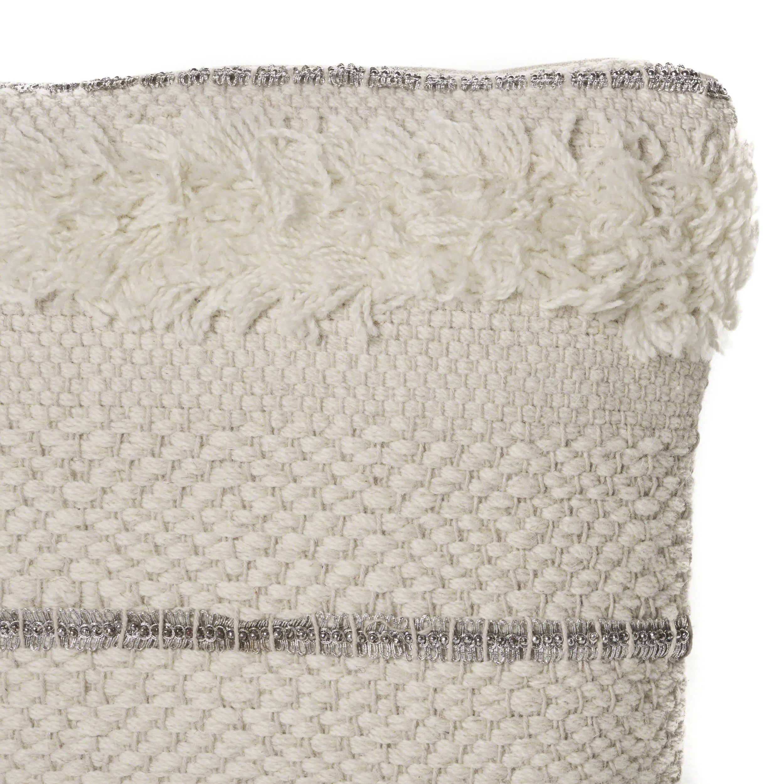 Miles Handcrafted Boho Fabric and Lace Pillow - furnishings