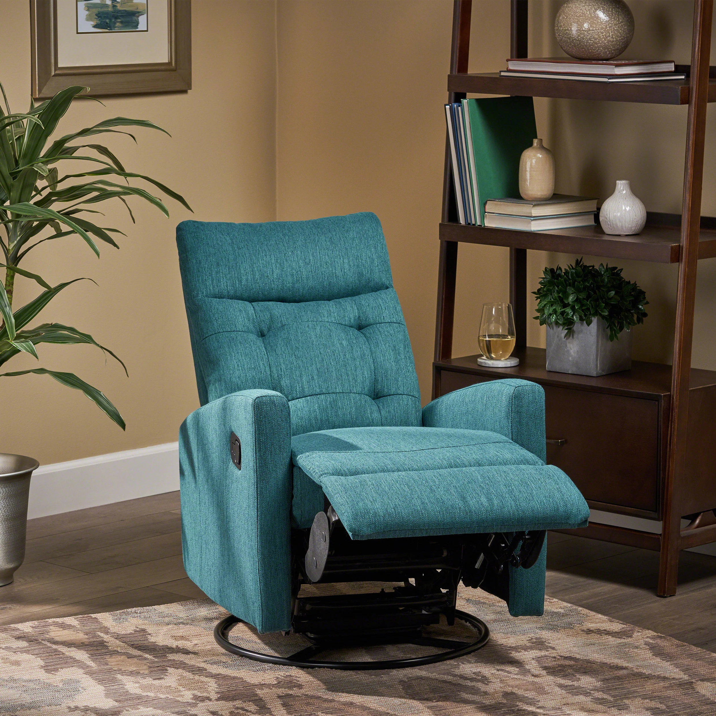 Ishtar Contemporary Glider Swivel Push Back Nursery Recliner - furnishings