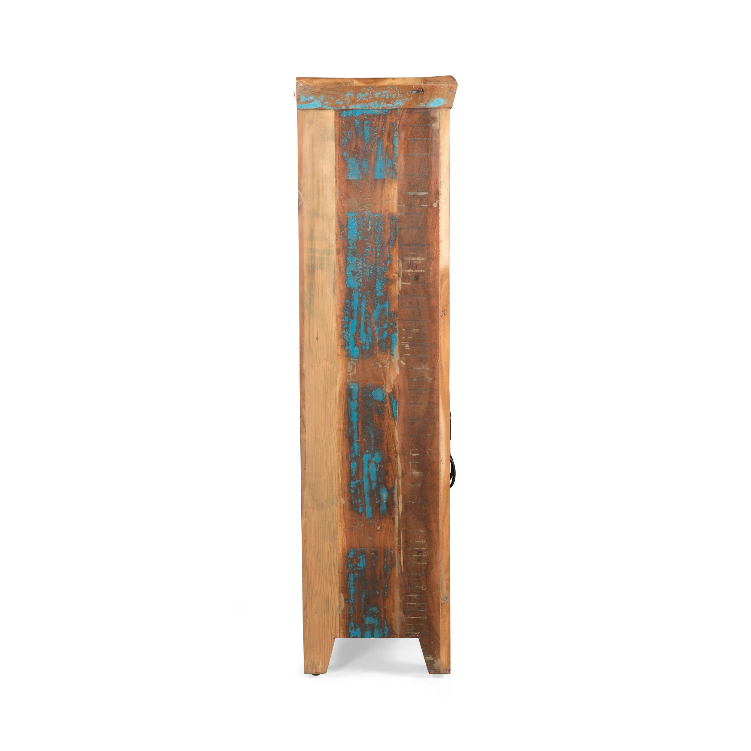 Sandy Shabby Reclaimed Wood Wine Rack Bar Cabinet - furnishings