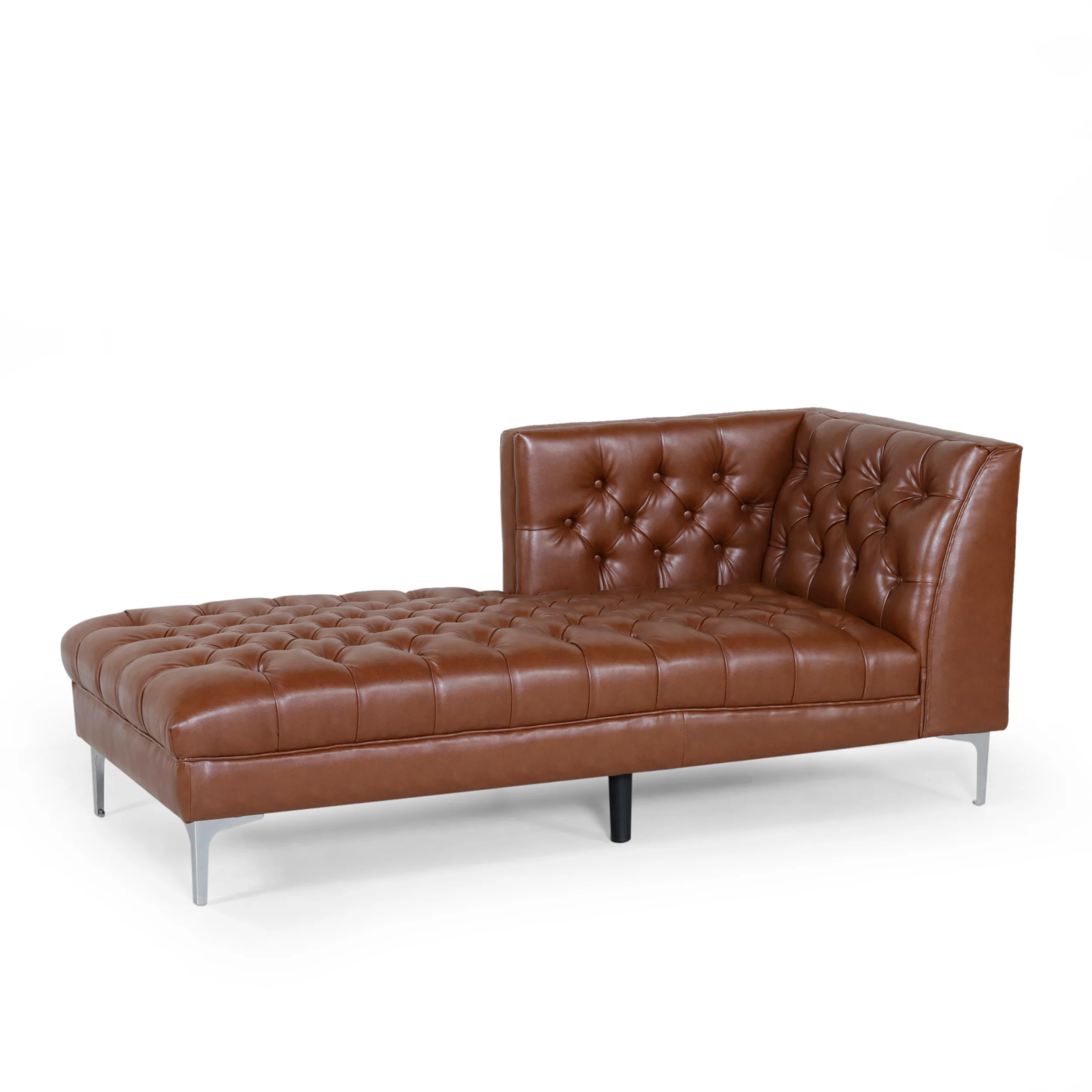 Bluffton Contemporary Tufted One Armed Chaise Lounge - furnishings
