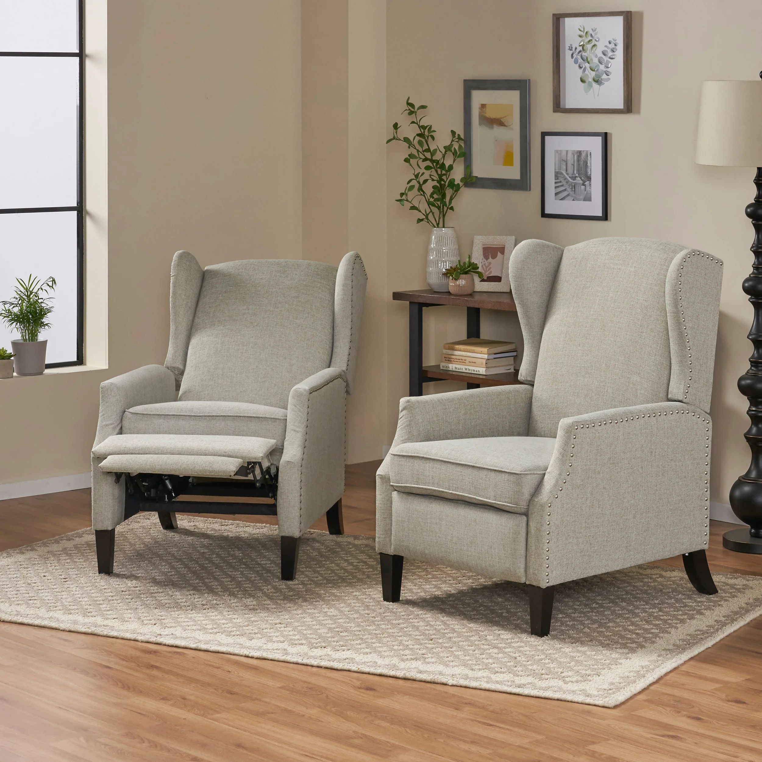 Weyland Contemporary Fabric Recliner (Set of 2) - furnishings