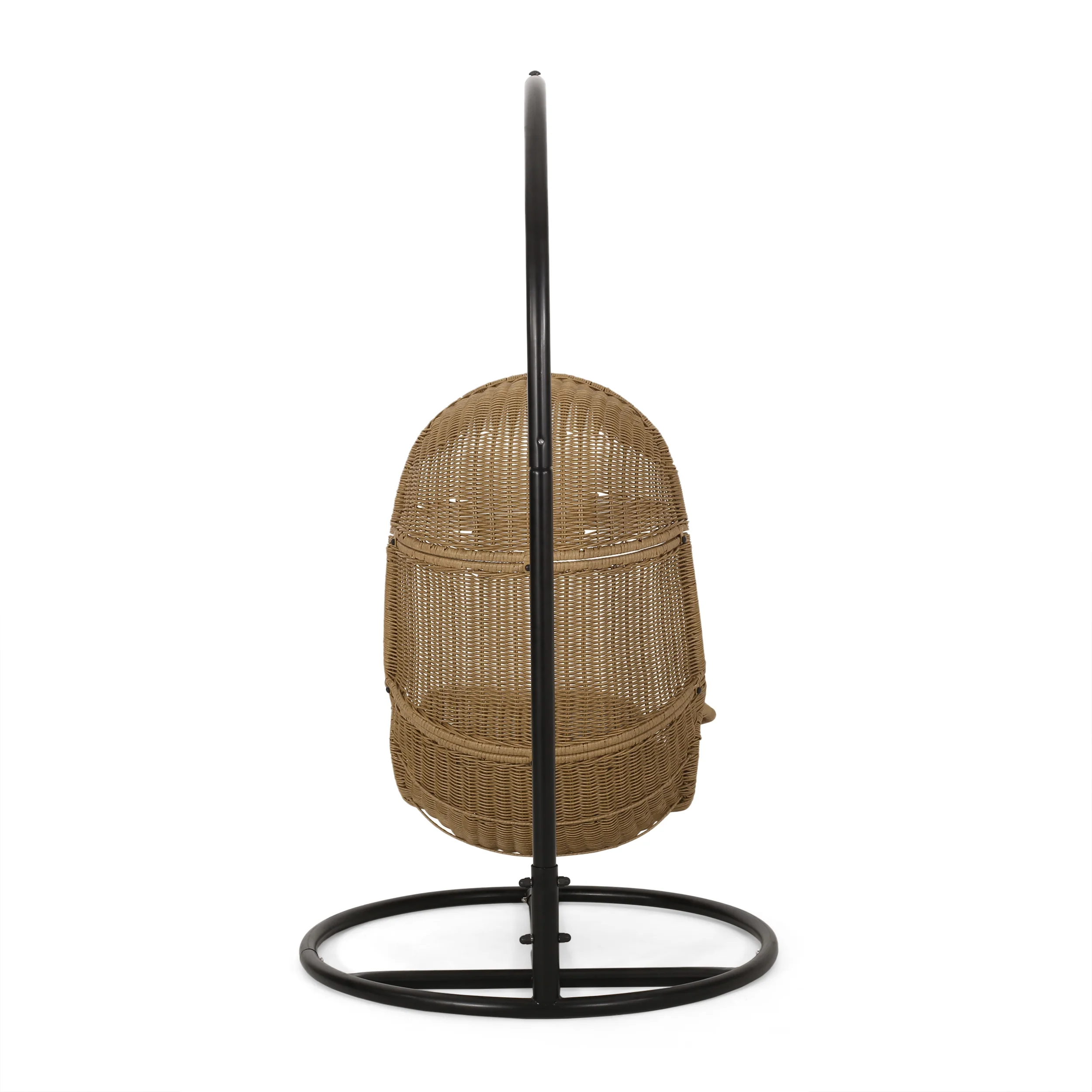 Yukon Outdoor Wicker Hanging Nest Chair with Stand - furnishings