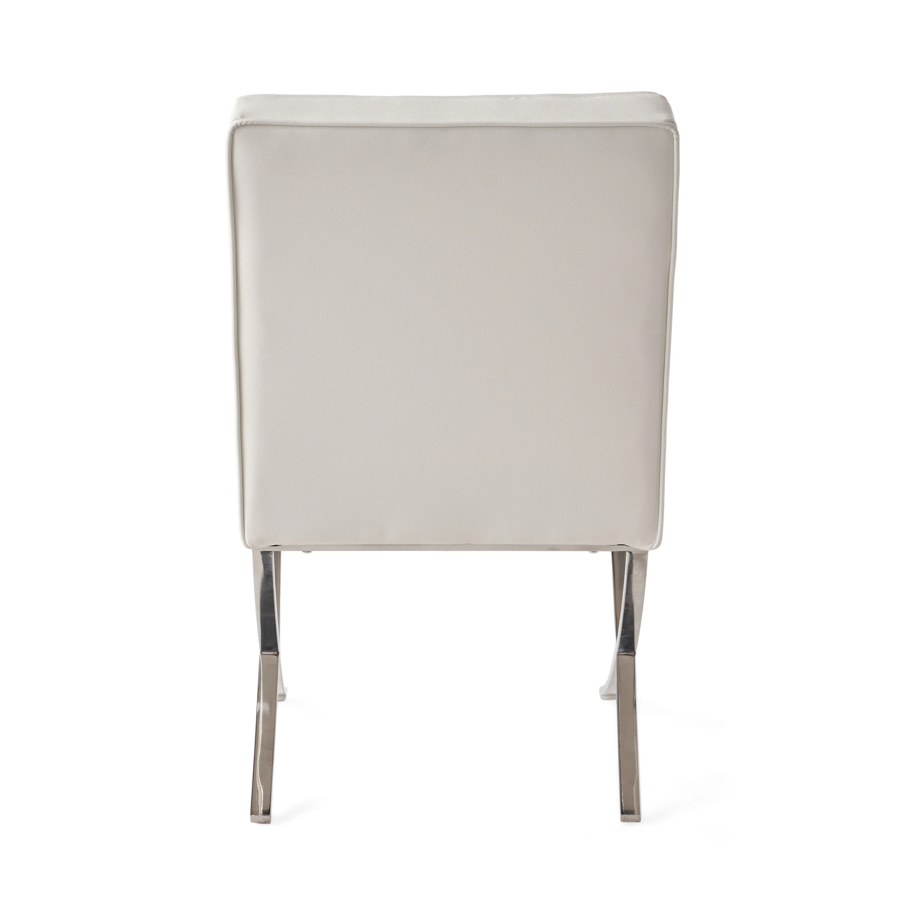 Pandora Modern Design White Leather Dining Chairs (set of 2) - furnishings